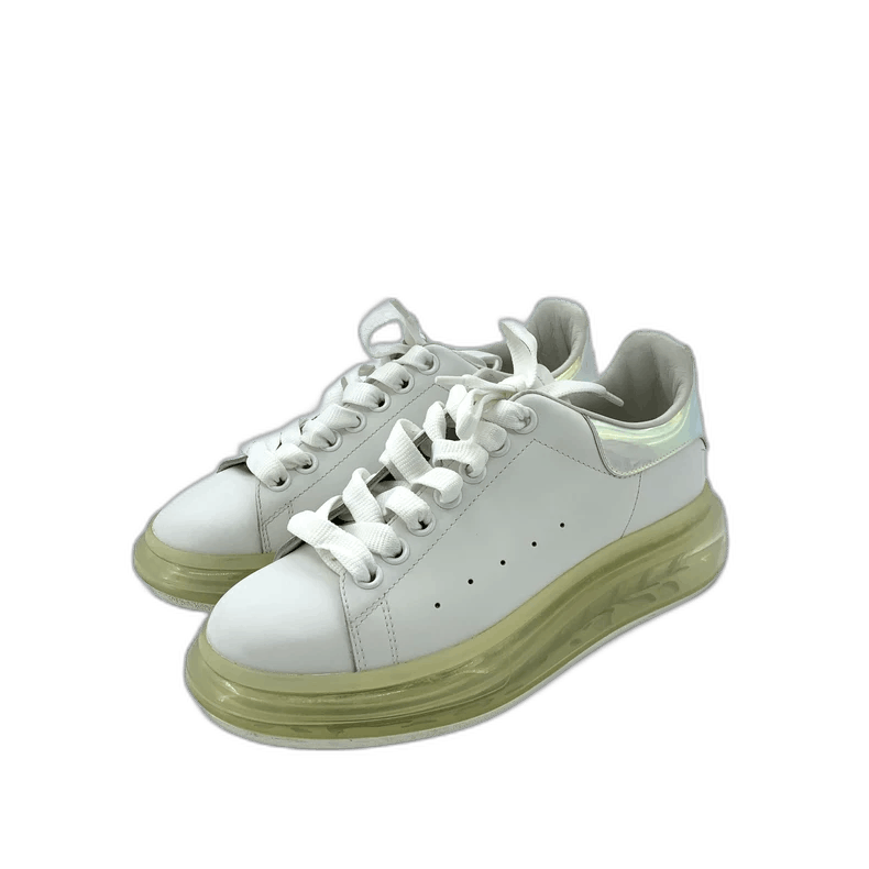 Alexander McQueen Alexander McQueen White lace-up thick-soled leather casual sneakers, size 38 Size US 5.5 / EU 38 - 1 Thumbnail
