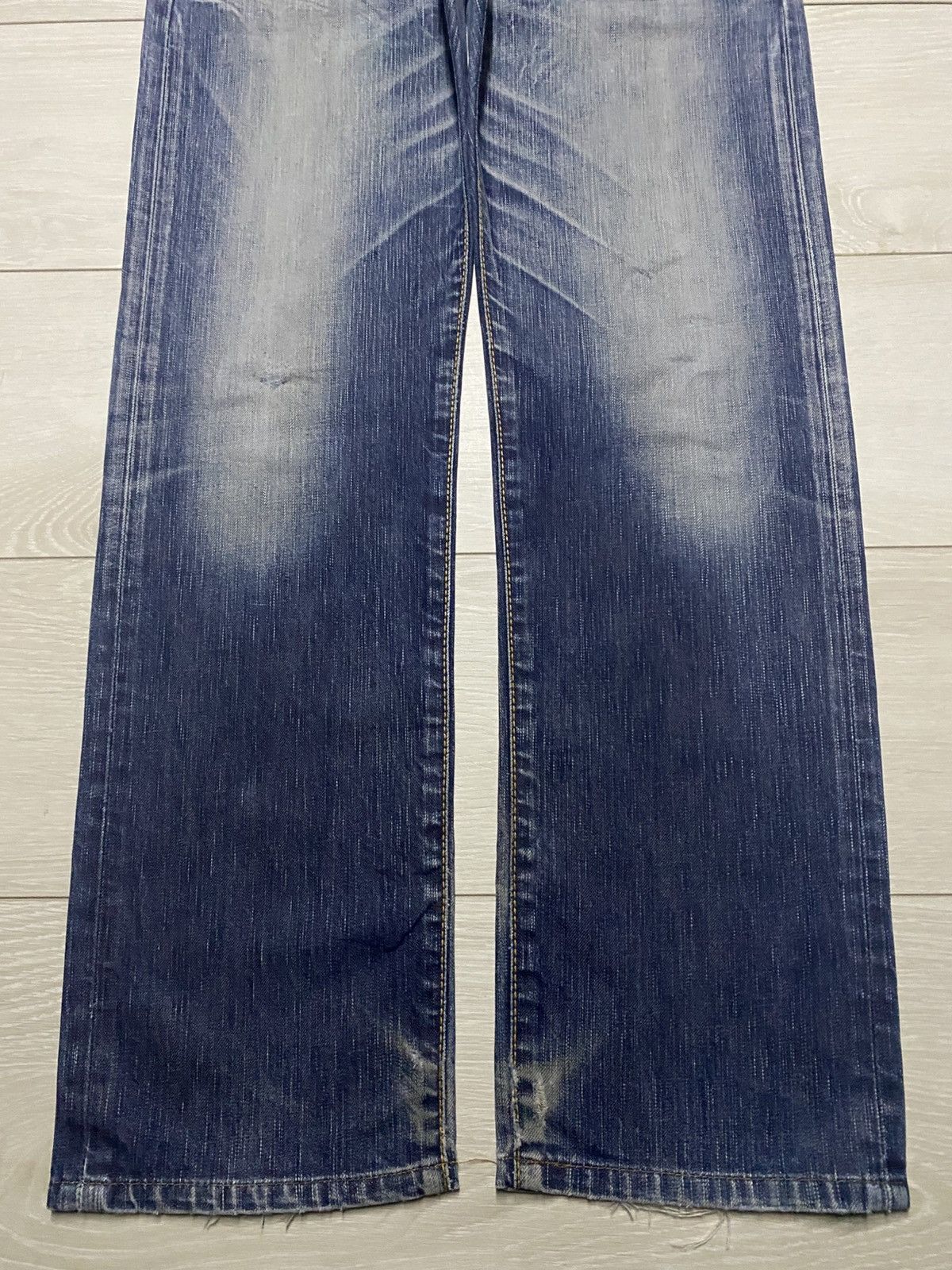 Junya Watanabe Vintage Edwin 503 Faded Wash Distressed Loose Jeans Size US 32 / EU 48 - 5 Thumbnail