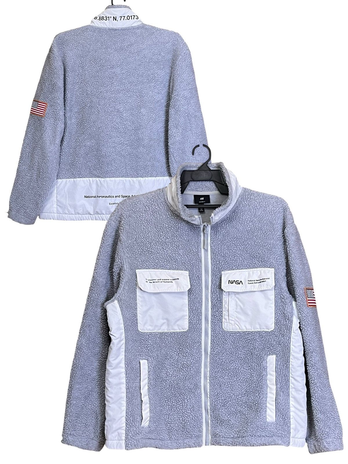 Nice🔥🔥H&M x NASA sherpa zipper fleece jackets
