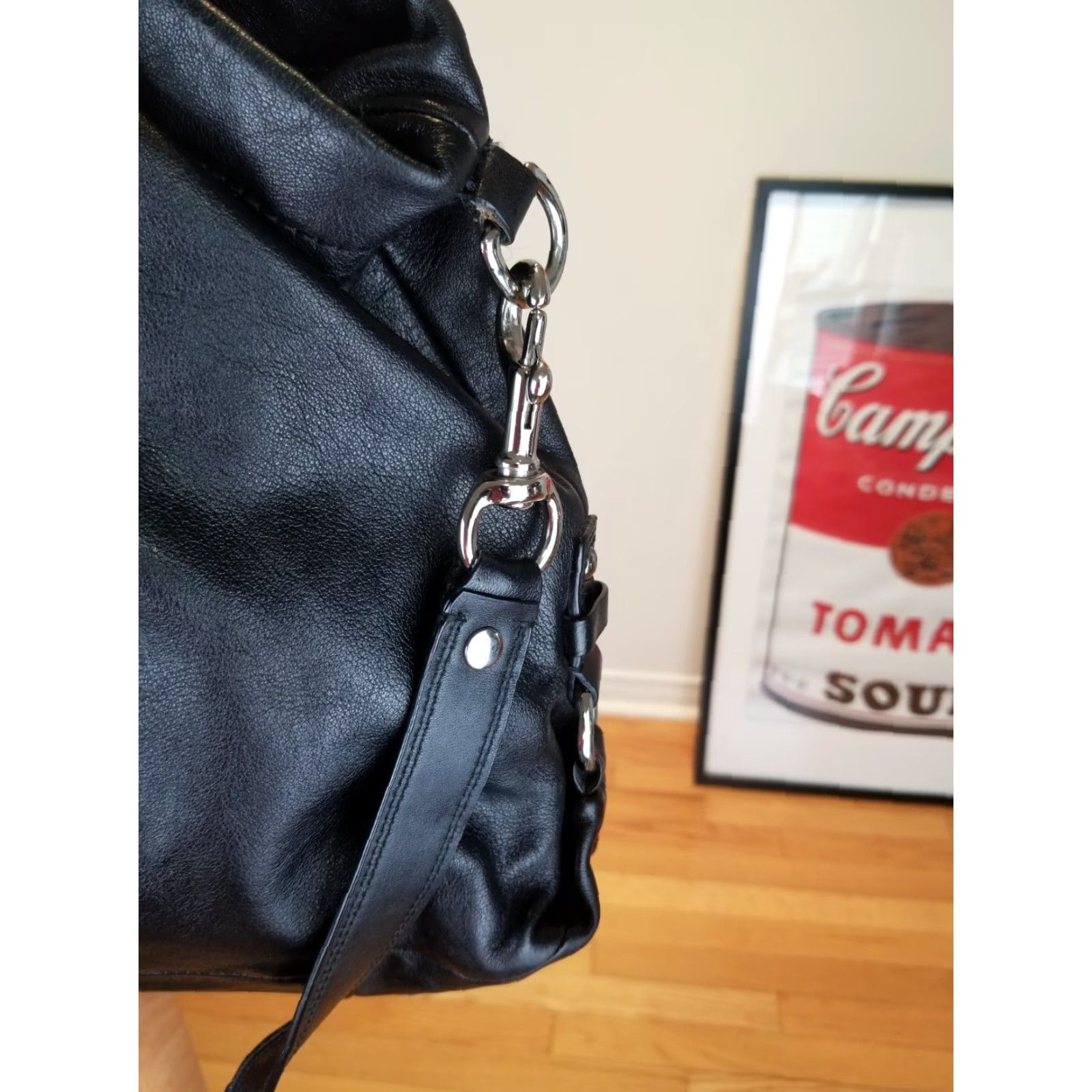 Coach VINTAGE COACH BLACK LEATHER SHOULDER HANDBAG CROSS BAG Women Medium Leather VINTAGE Y2K COACH BLACK Leading Zipper Bag 10 in x 7 in x 6 in Size ONE SIZE - 3 Thumbnail