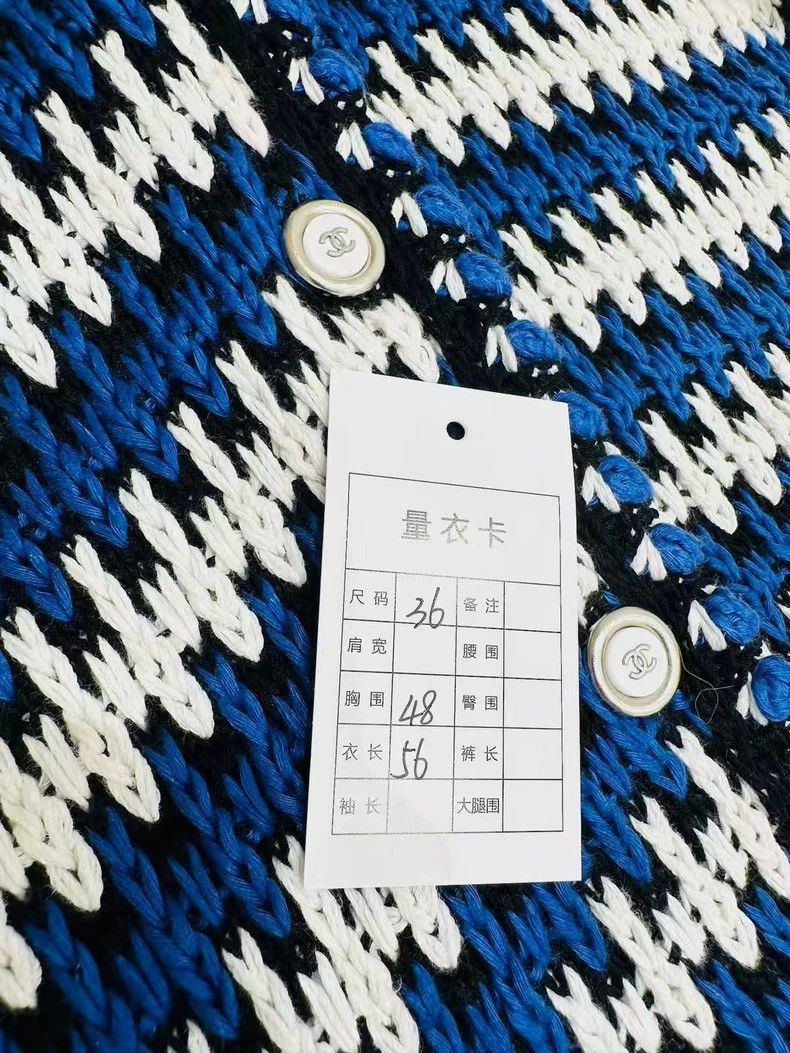 Chanel Chanel Striped blue and white lapel cardigan jacket Size XS / US 0-2 / IT 36-38 - 9 Thumbnail