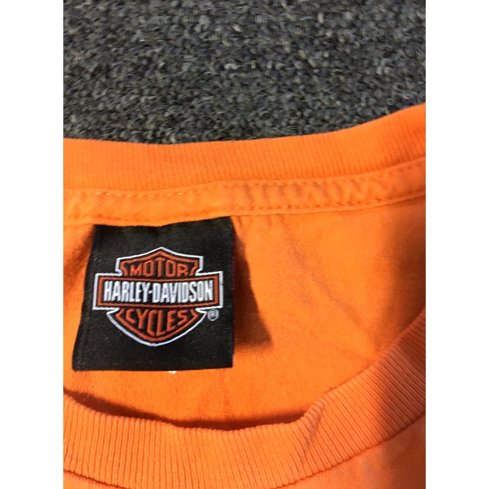 Harley Davidson Harley-Davidson Shirt T-Shirt 2XL Orange Arizona American Flag Graphic Tee Mens Vintage Grunge 90s USA Rally Camouflage? Size US XXL / EU 58 / 5 - 7 Thumbnail