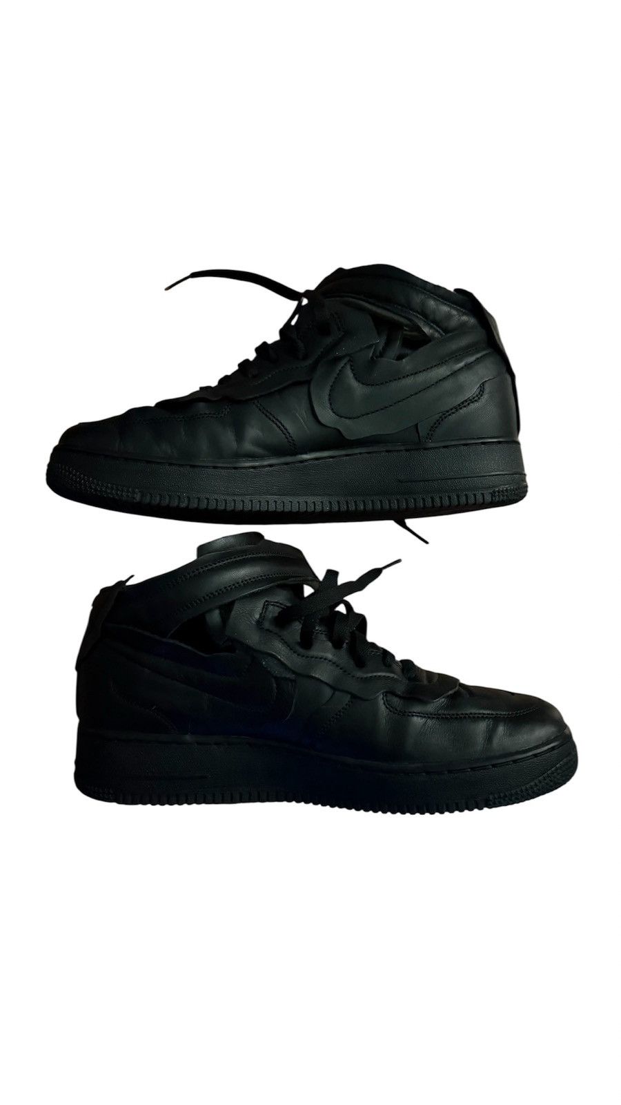 Comme des Garcons × Nike Comme Des Garçons Air Force One 1 Mid Black Size 10 Size US 10 / EU 43 - 2 Thumbnail