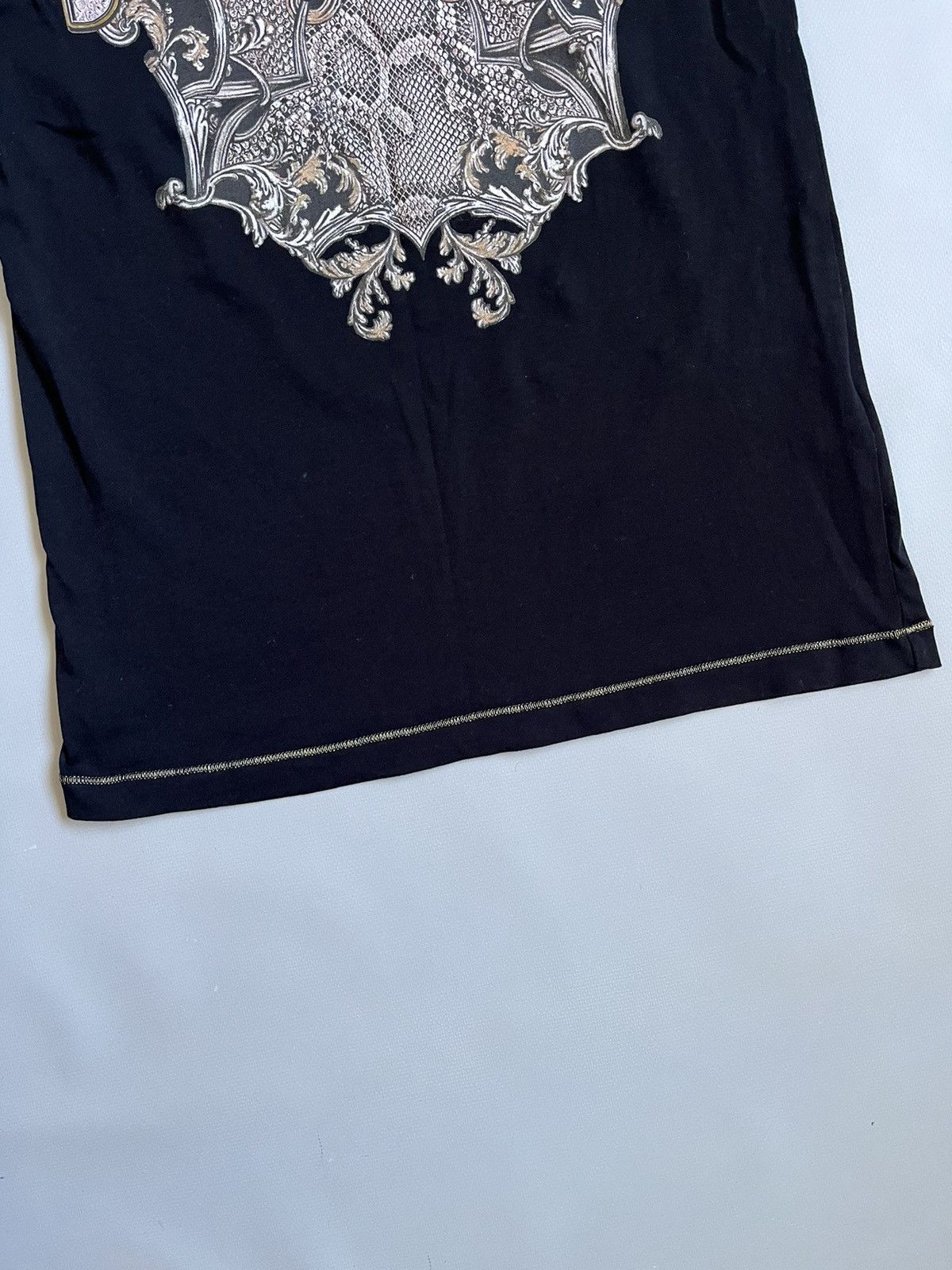 Just Cavalli Just Cavalli Women Black Snake Print Short Sleeve T-shirt Size M / US 6-8 / IT 42-44 - 5 Thumbnail