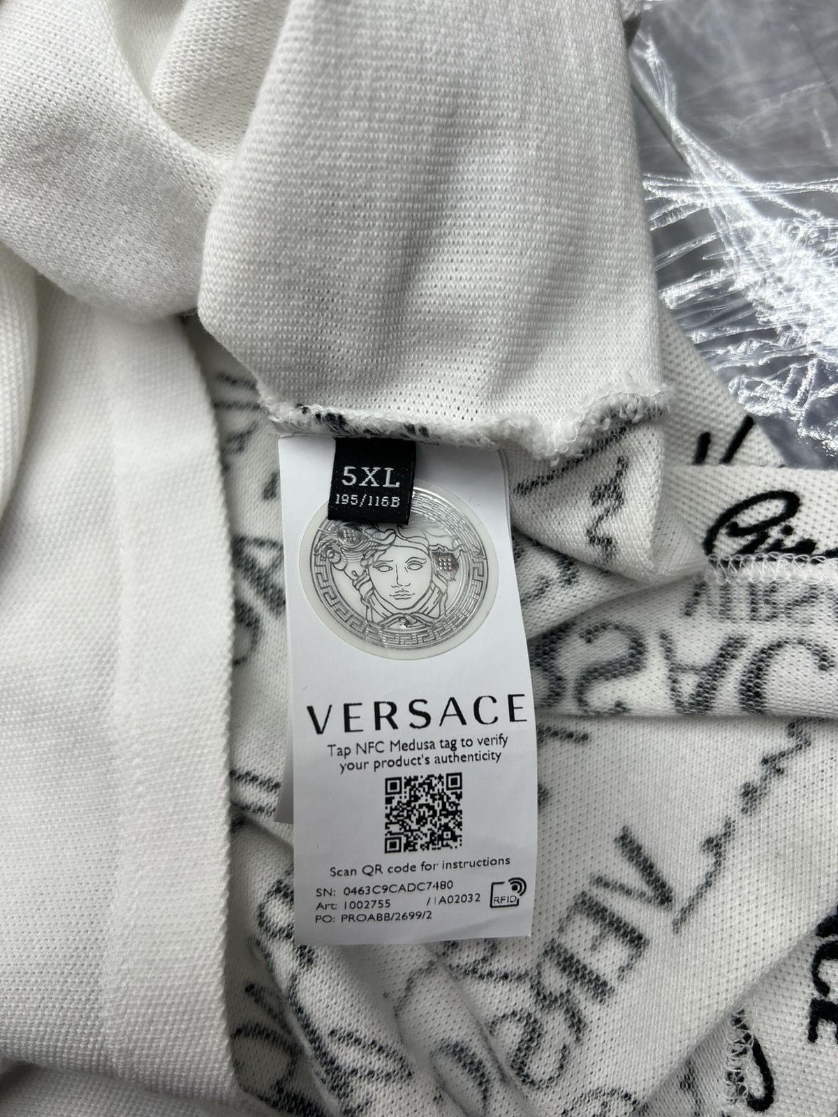 Versace Versace White Polo Tee Size US XXL / EU 58 / 5 - 8 Thumbnail