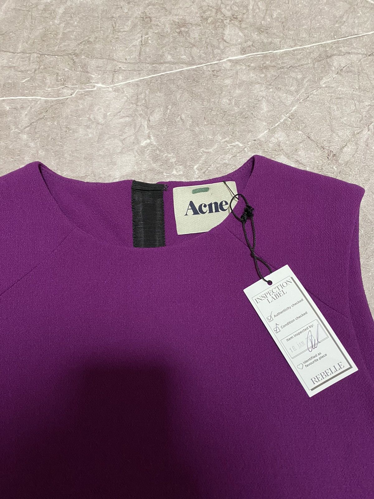 Acne Studios × Designer Rare Acne Studios Purple Dress 100% Wool Designer Classic Size XS / US 0-2 / IT 36-38 - 6 Thumbnail