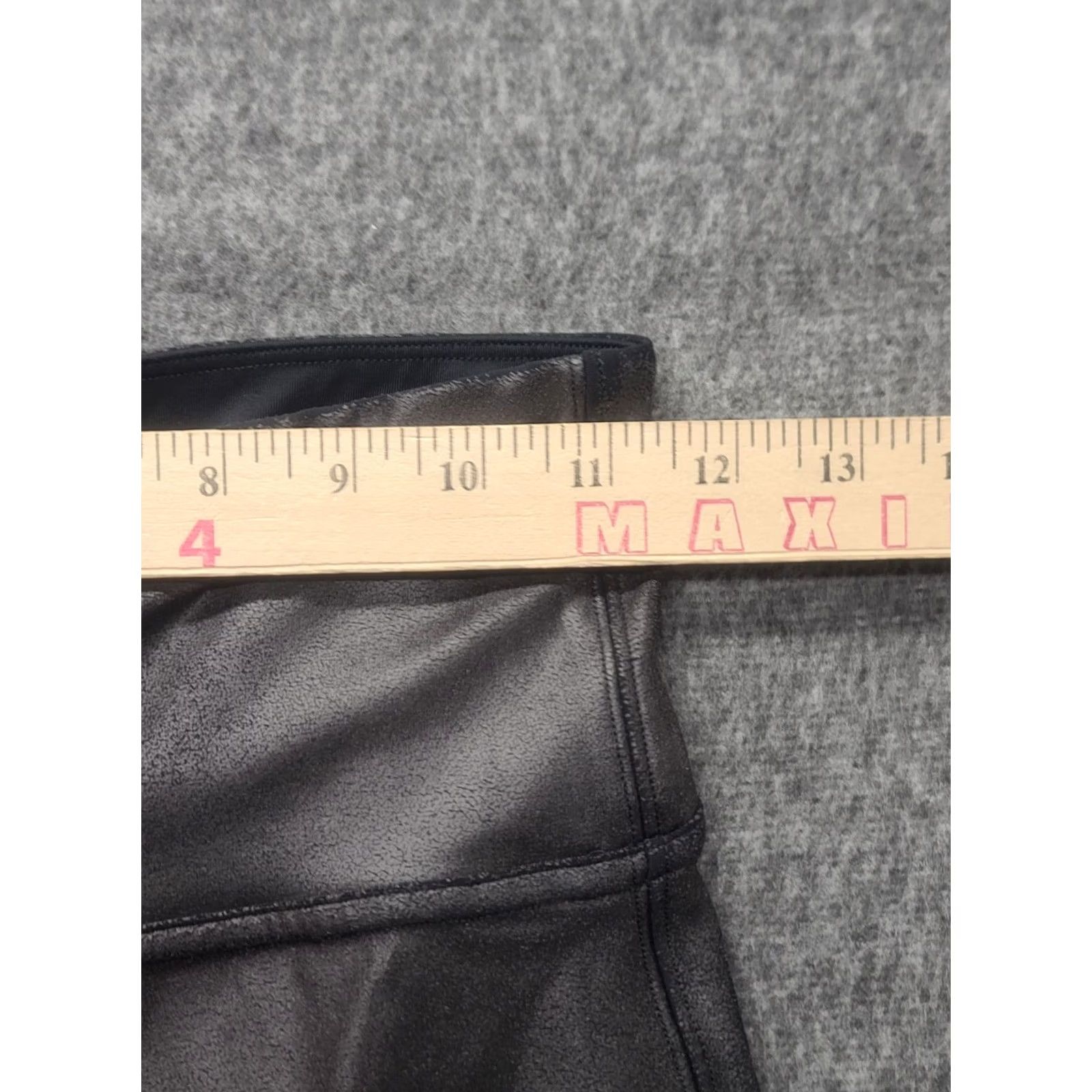 Spanx Spanx Moto Leggings Womens S Black Faux Leather Ankle High Rise Shaping Slimming Stretch Inseam 27in Size 28" / US 6 / IT 42 - 3 Thumbnail