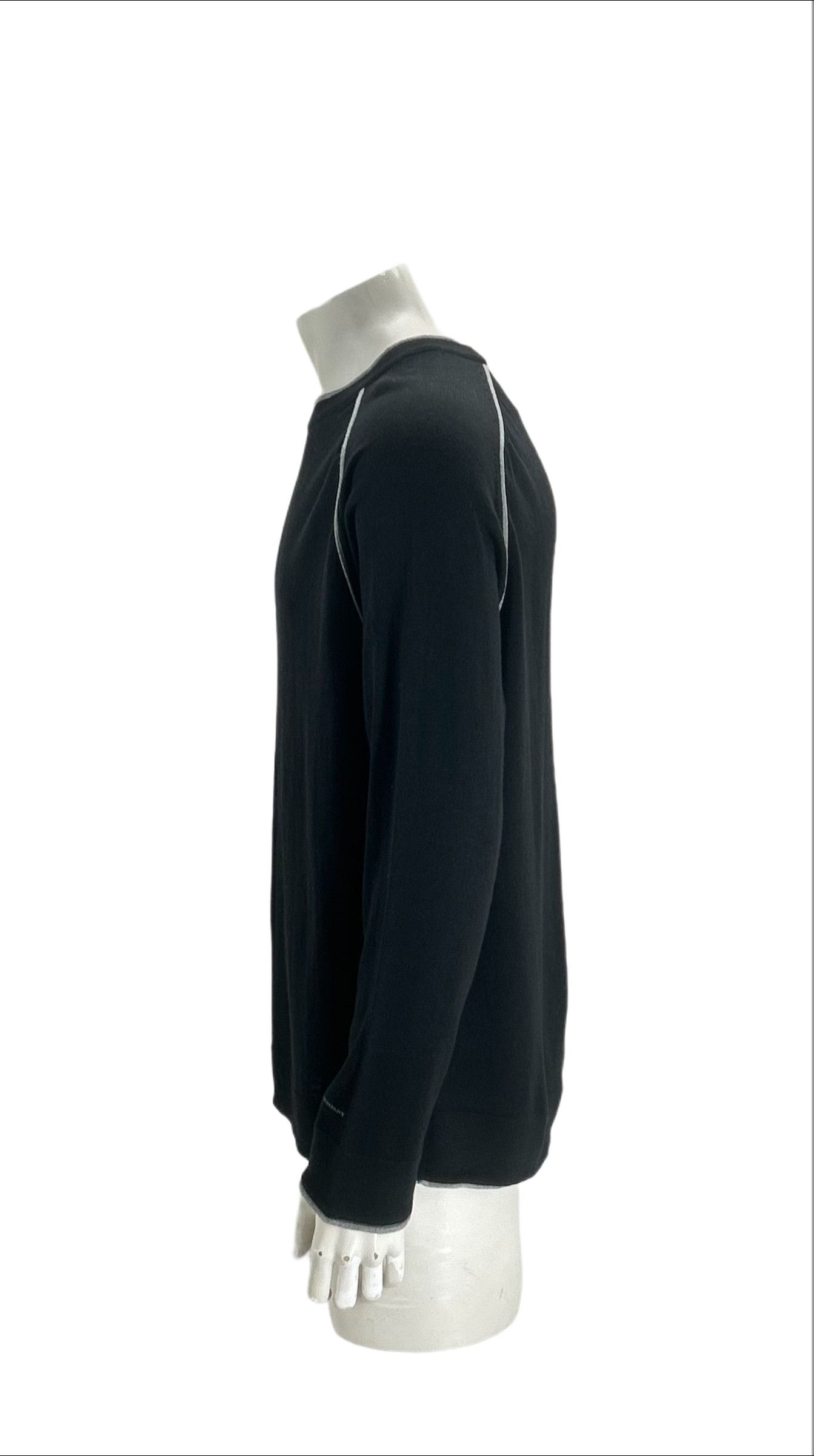 C.P. Company CP Company Black Crew Neck Knitwear With Piping Size US XL / EU 56 / 4 - 2 Thumbnail