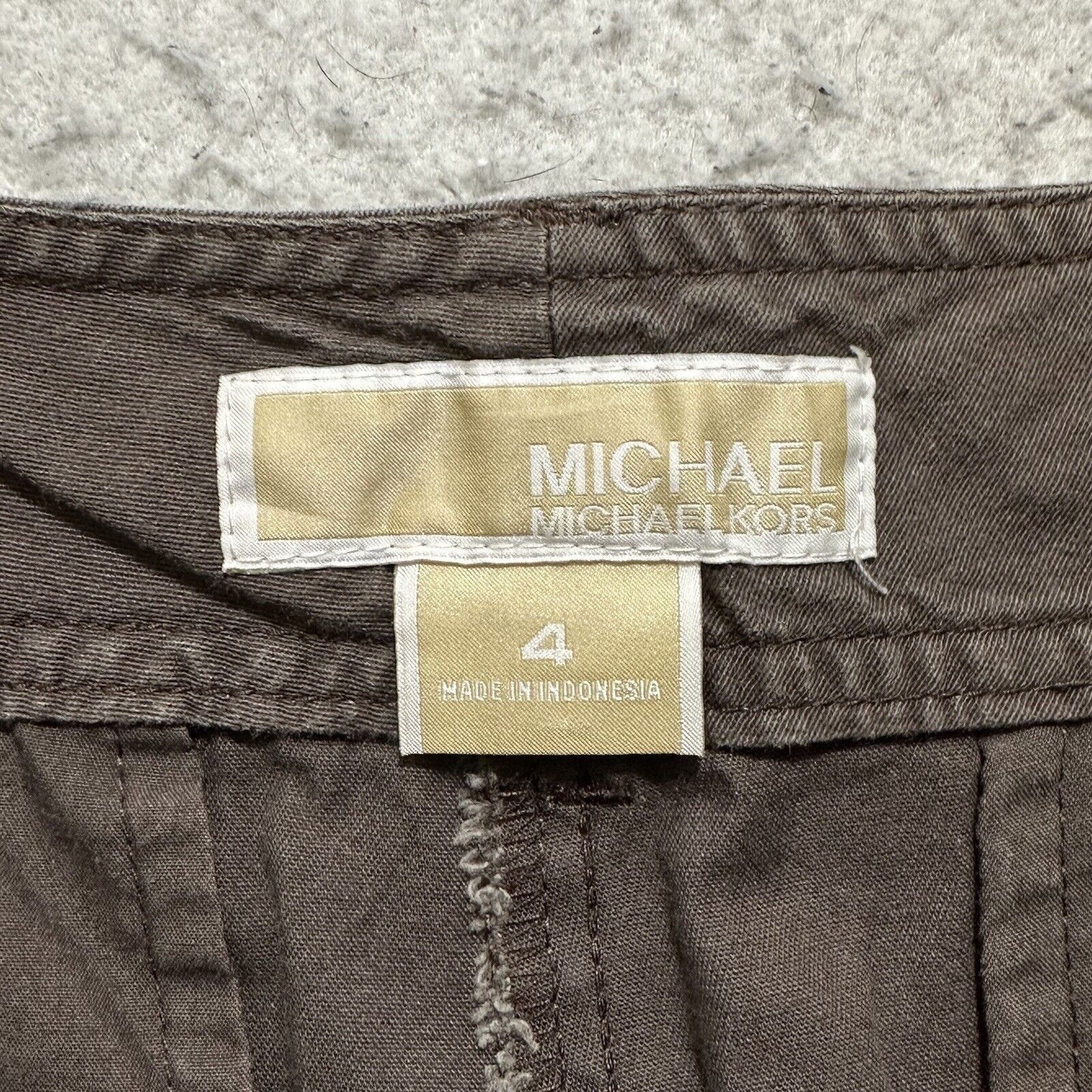 Michael Kors Michael Kors 4 Capri Flat Front Pants Brown Straight Leg Size 27" / US 4 / IT 40 - 4 Thumbnail