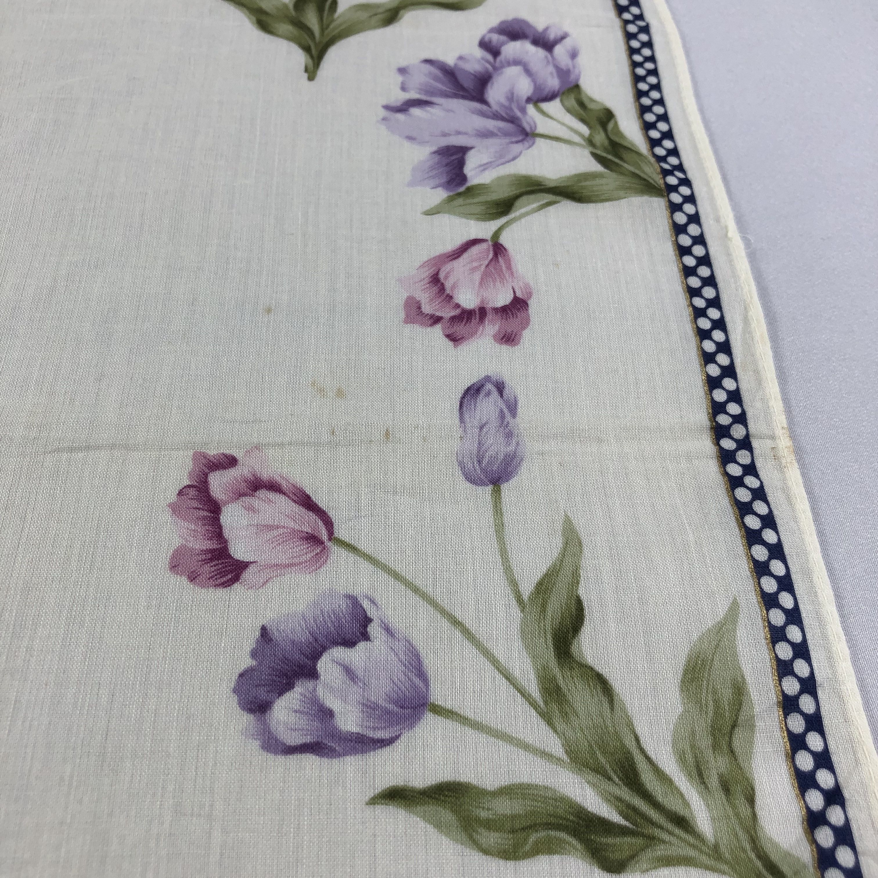 Hanae Mori × Vintage Hanae Mori Floral Handkerchief Neckerchief Bandana H2063 Size ONE SIZE - 6 Thumbnail
