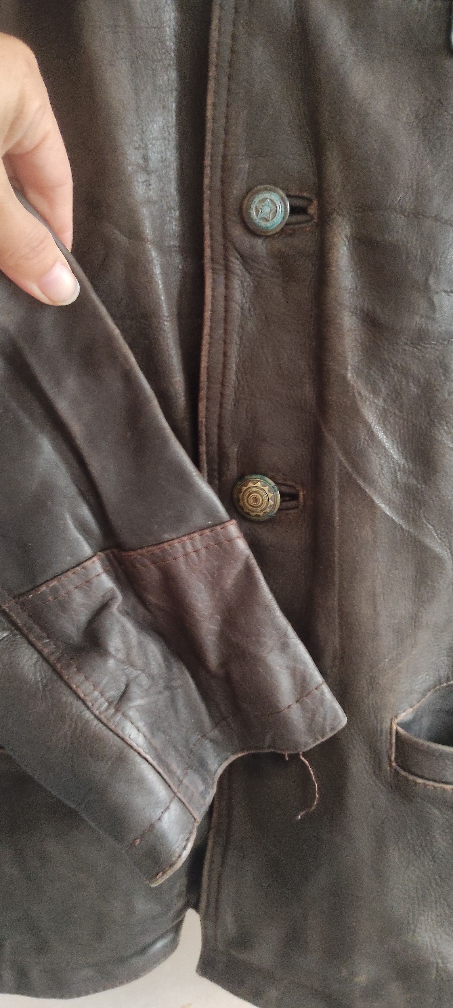 Vintage Brando US Navy Classic Motorcycle Biker Real Leather Jacket Size US L / EU 52-54 / 3 - 10 Thumbnail