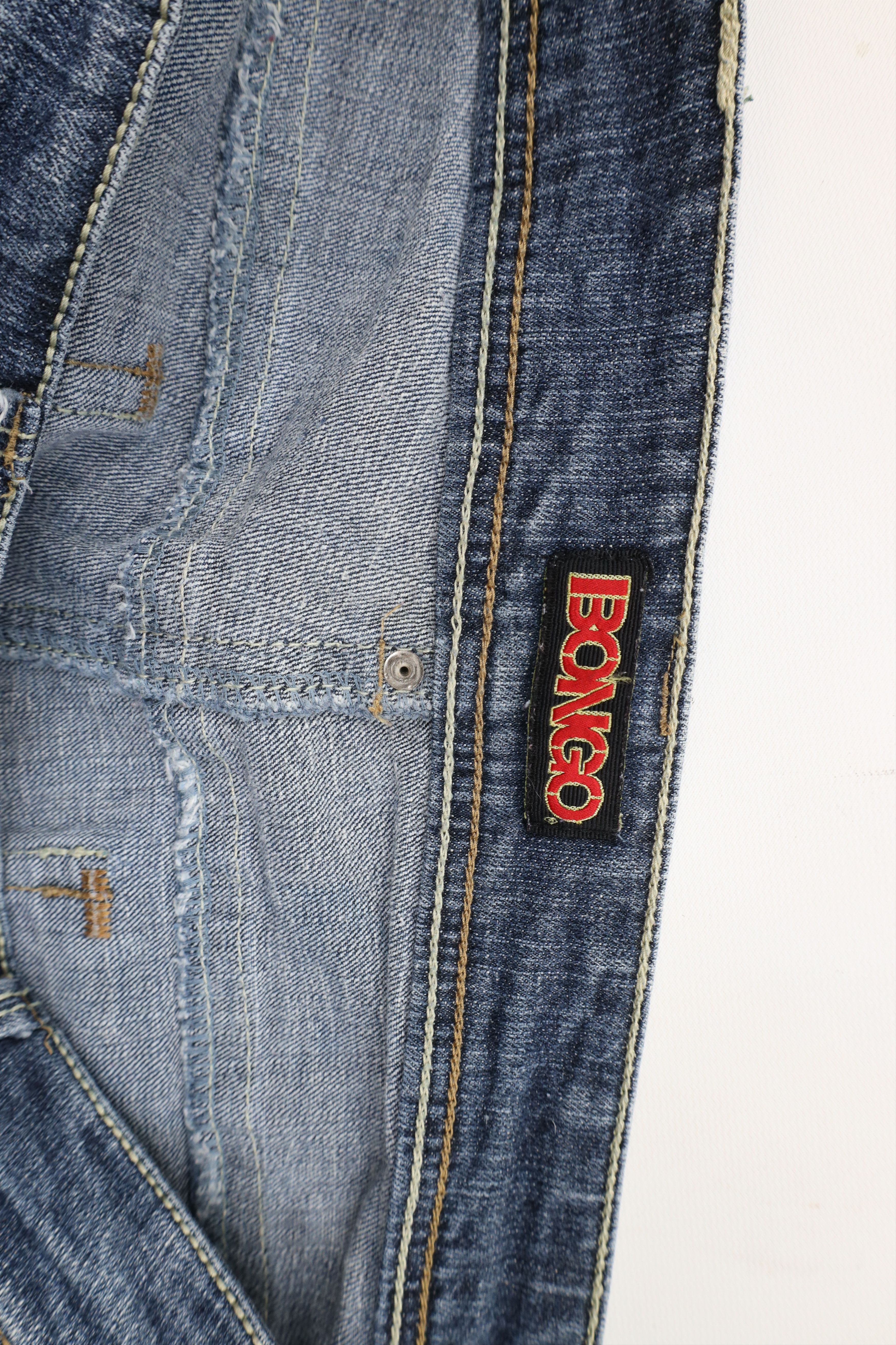 Vintage Vintage Y2K Streetwear Thick Stitch Flared Denim Jeans Size 40" / US 18 - 10 Thumbnail