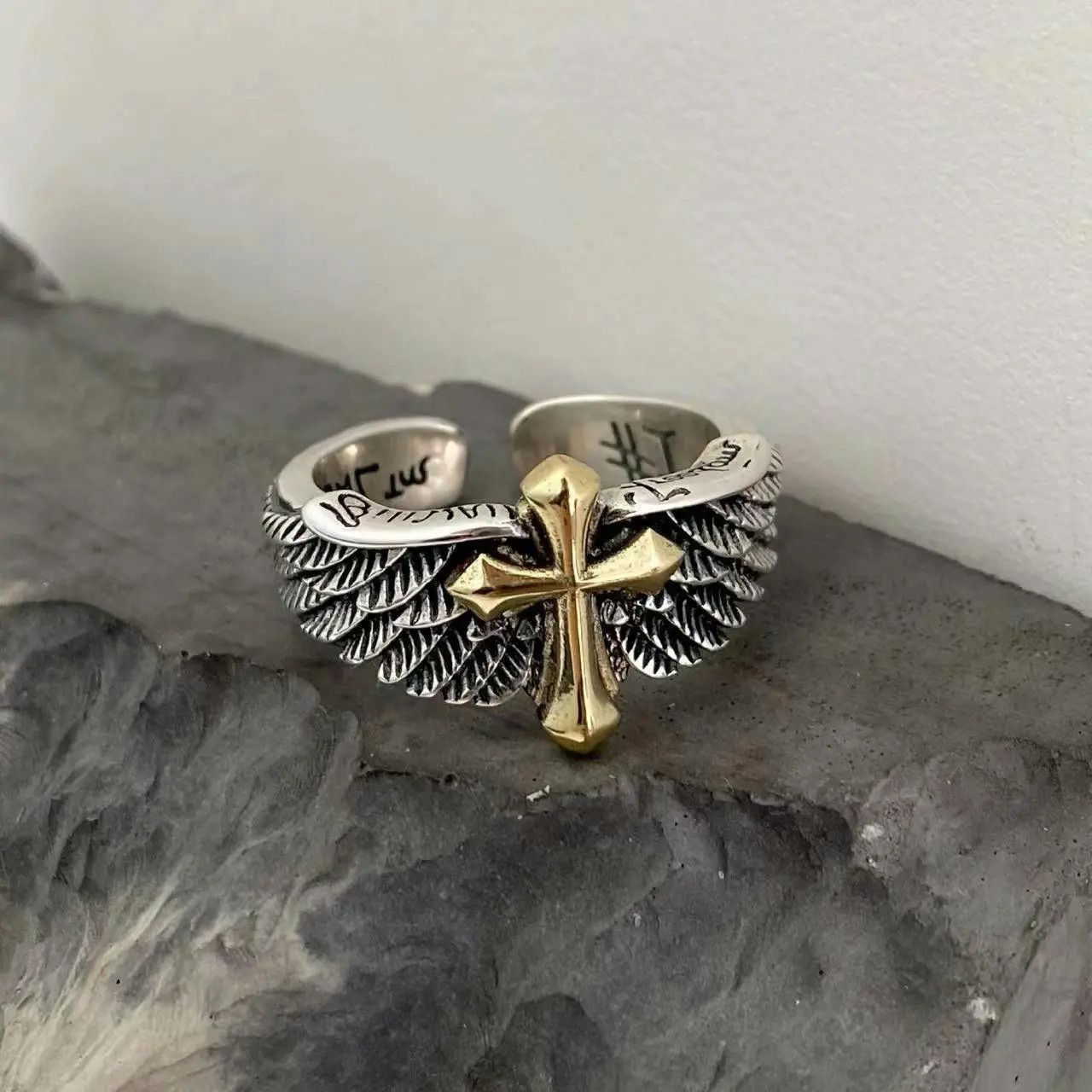 Jewelry CROSS Gold Plated Ring Size ONE SIZE - 1 Thumbnail