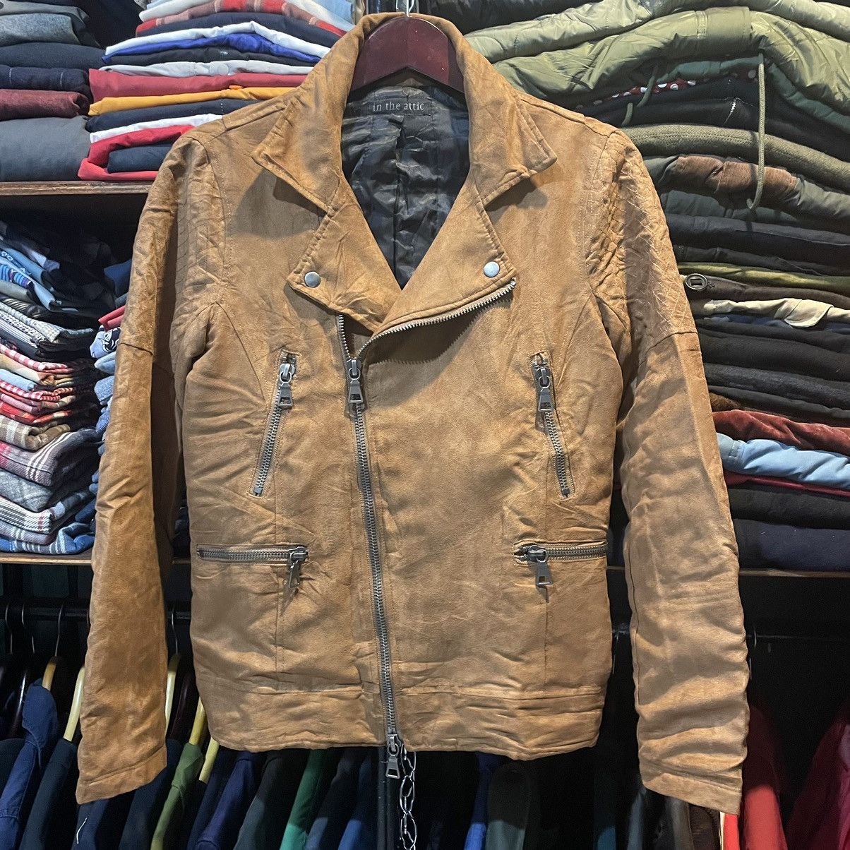 If Six Was Nine × In The Attic × Japanese Brand In The Attic Japan Double Breasted Biker Jacket Brown Size US M / EU 48-50 / 2 - 1 Thumbnail