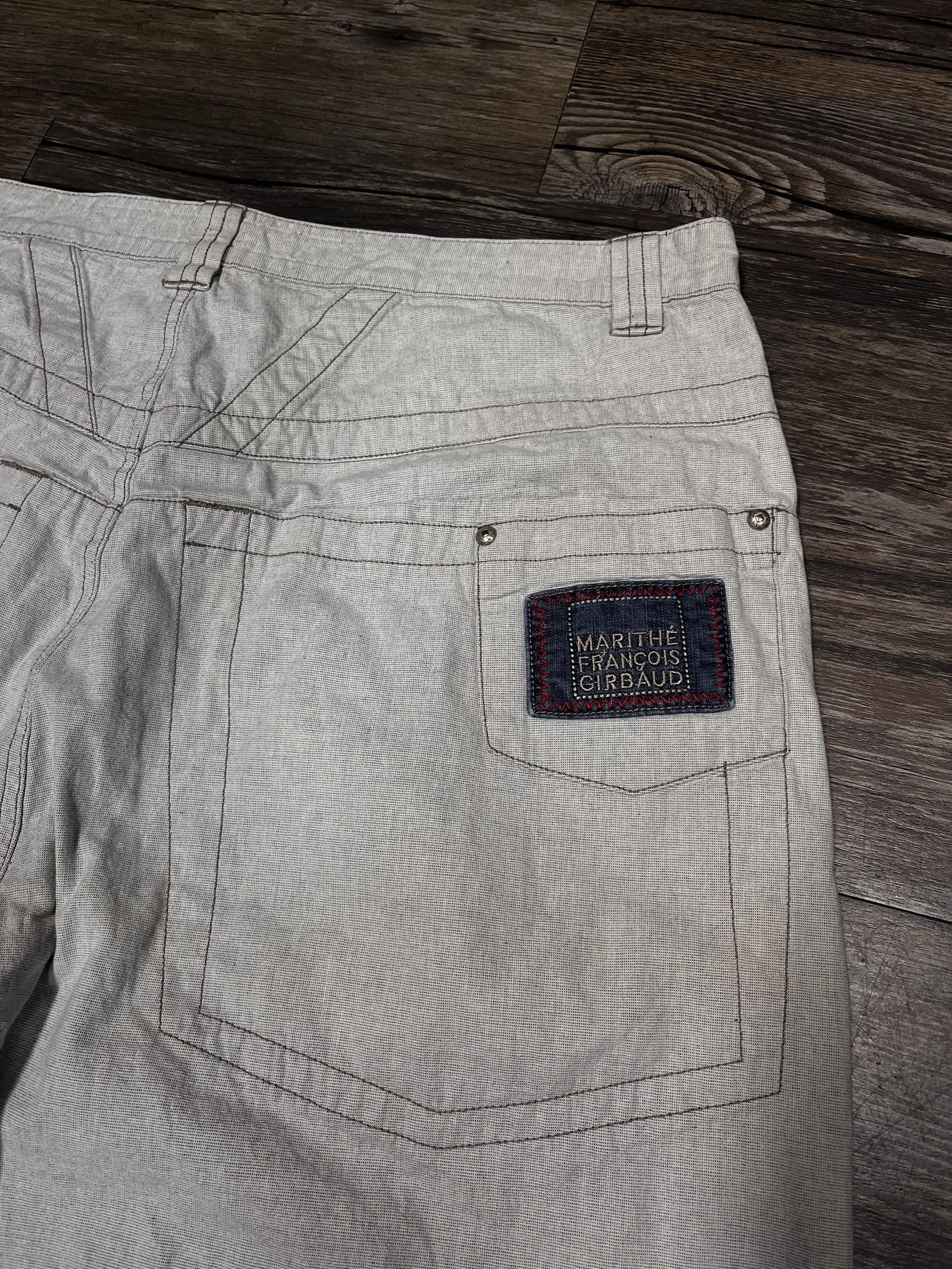 Marithe + Francois Girbaud Marithe Francois Girbaud White Denim Shorts Size US 40 / EU 56 - 5 Thumbnail