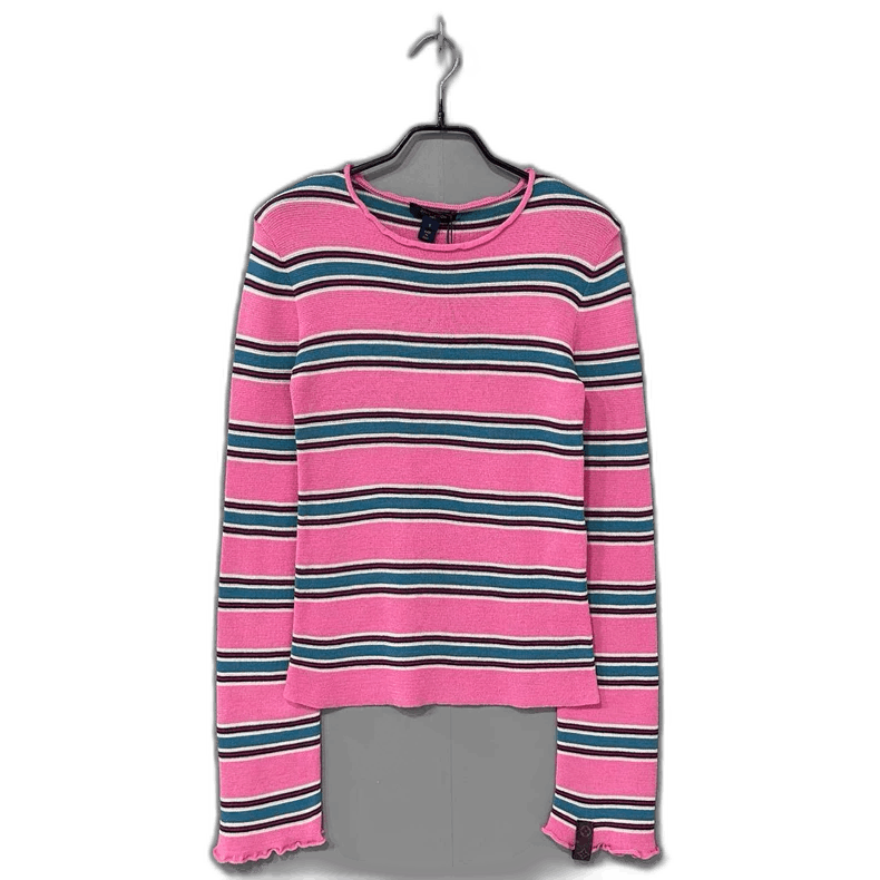 Louis Vuitton Pink Striped Crew Neck Knit Top Size S / US 4 / IT 40 - 1 Thumbnail