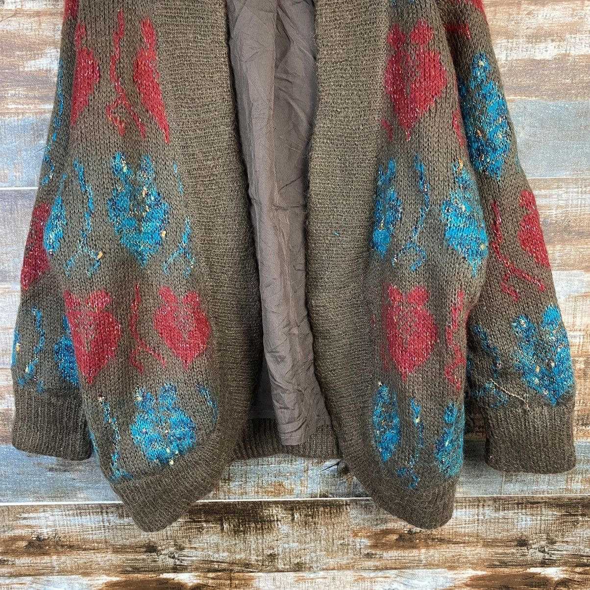 Other DL Anjoue Roze Brown Cardigan Knitwear #C1150 Size XL / US 12-14 / IT 48-50 - 6 Thumbnail