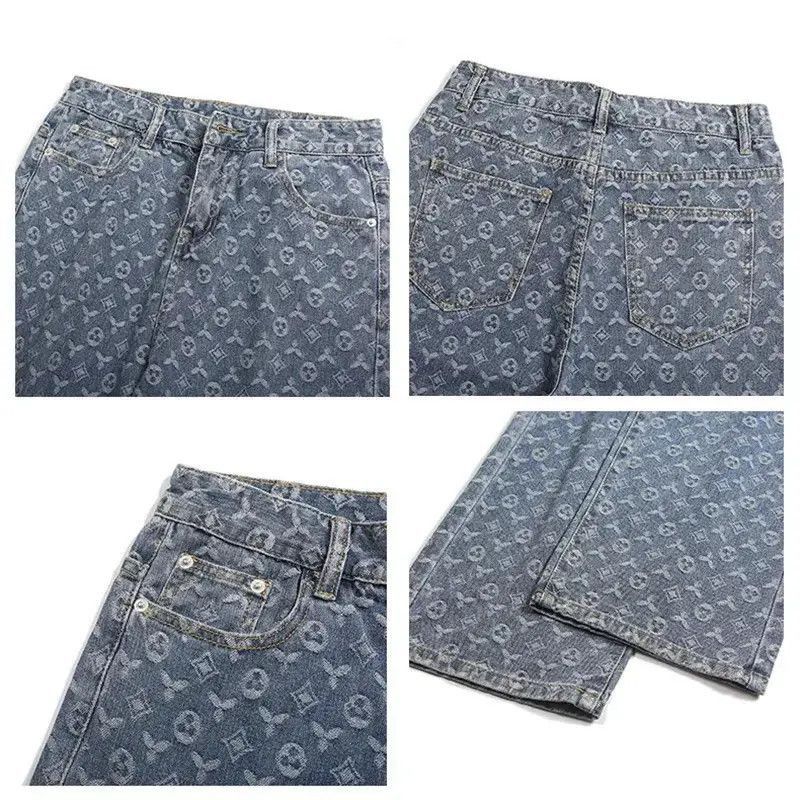 Japanese Brand Printed loose straight leg jeans Size US 32 / EU 48 - 5 Thumbnail