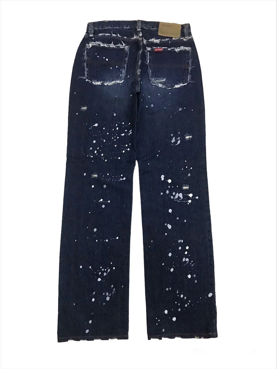 Big John 💥Vintage Big John Distressed Painted Denim Size US 28 / EU 44 - 3 Thumbnail