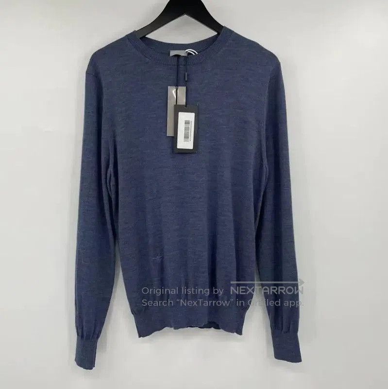 Other Dior Men's Blue Wool Long Sleeve Sweater . Size US L / EU 52-54 / 3 - 1 Thumbnail
