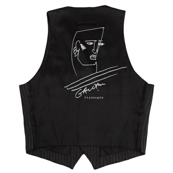 Jean Paul Gaultier Jean Paul GAULTIER CLASSIQUE Back Gilet Charcoal Size E48 Size US S / EU 44-46 / 1 - 1 Thumbnail