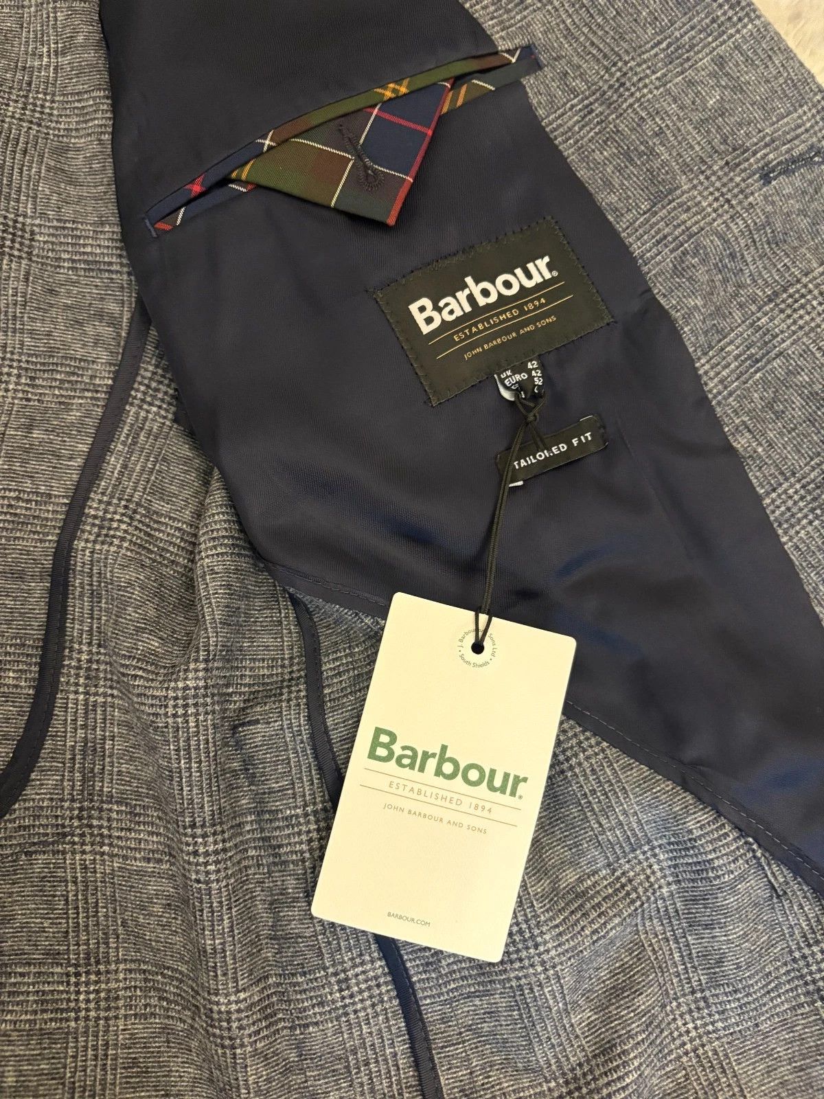 Barbour Barbour Kensington Check Single Breasted Modern Blazer Size 42R - 5 Thumbnail