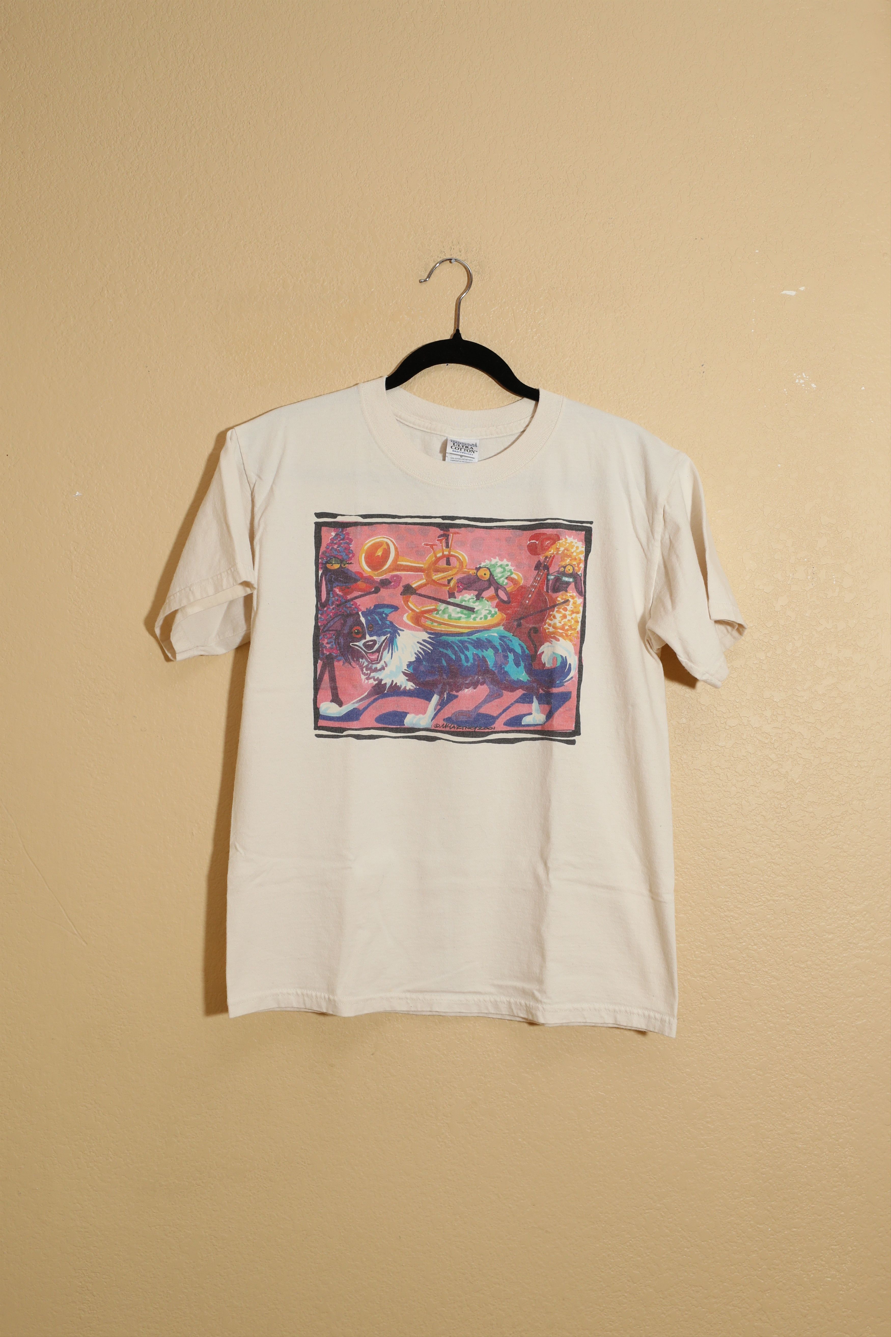 Vintage VTG 2001 Deco Dogs McCartney Art Painting Graphic Tee (M) Size US M / EU 48-50 / 2 - 1 Thumbnail