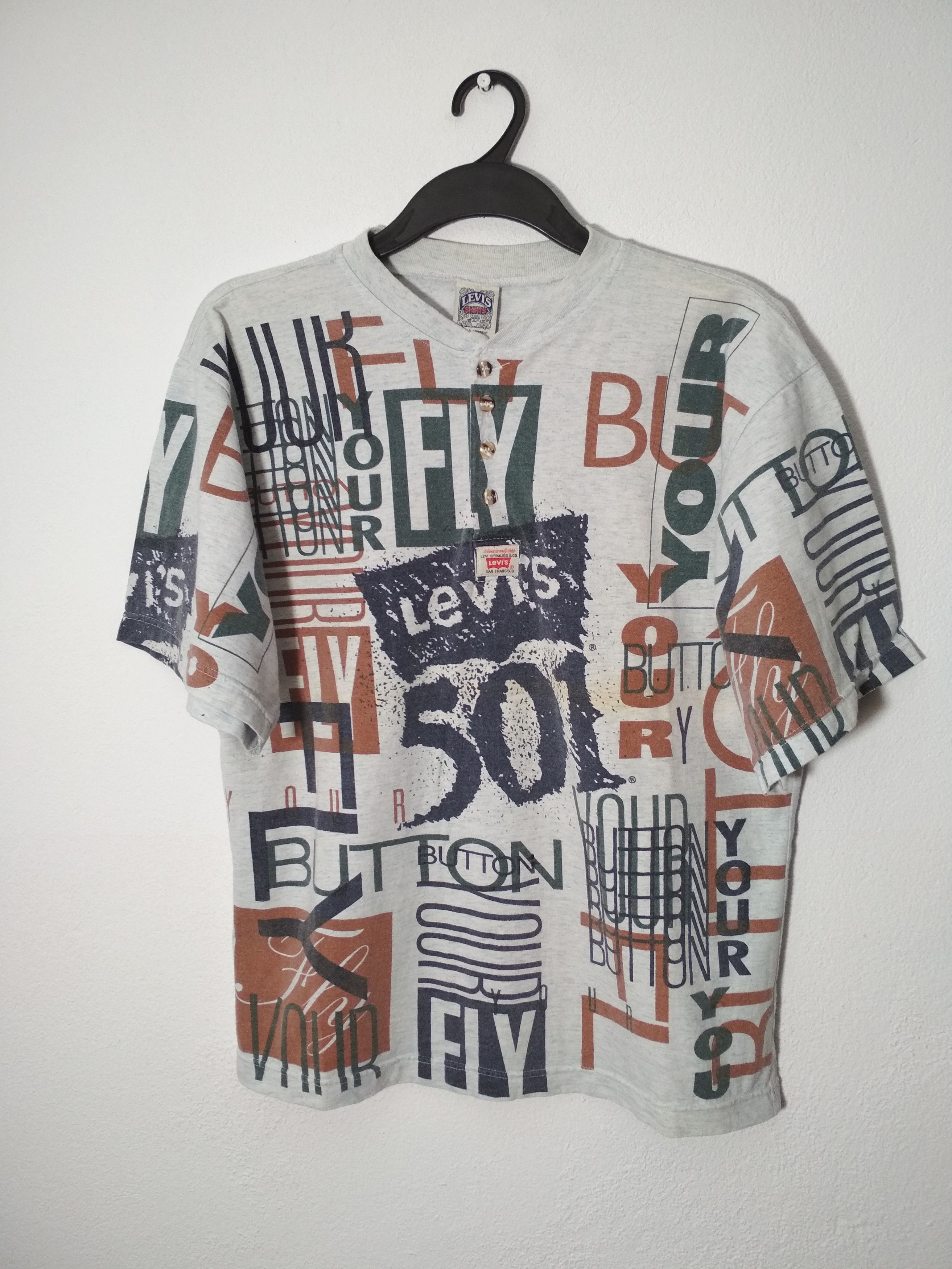 Levi's Vintage Clothing × Vintage Vintage 90s Levis 501 Made in USA t-shirt tee Size US M / EU 48-50 / 2 - 1 Thumbnail