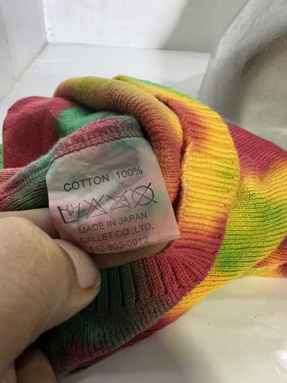 Japanese Brand Gallet Co LTD Japanese Tie dye Multicolour Beanie Hats Size ONE SIZE - 6 Thumbnail
