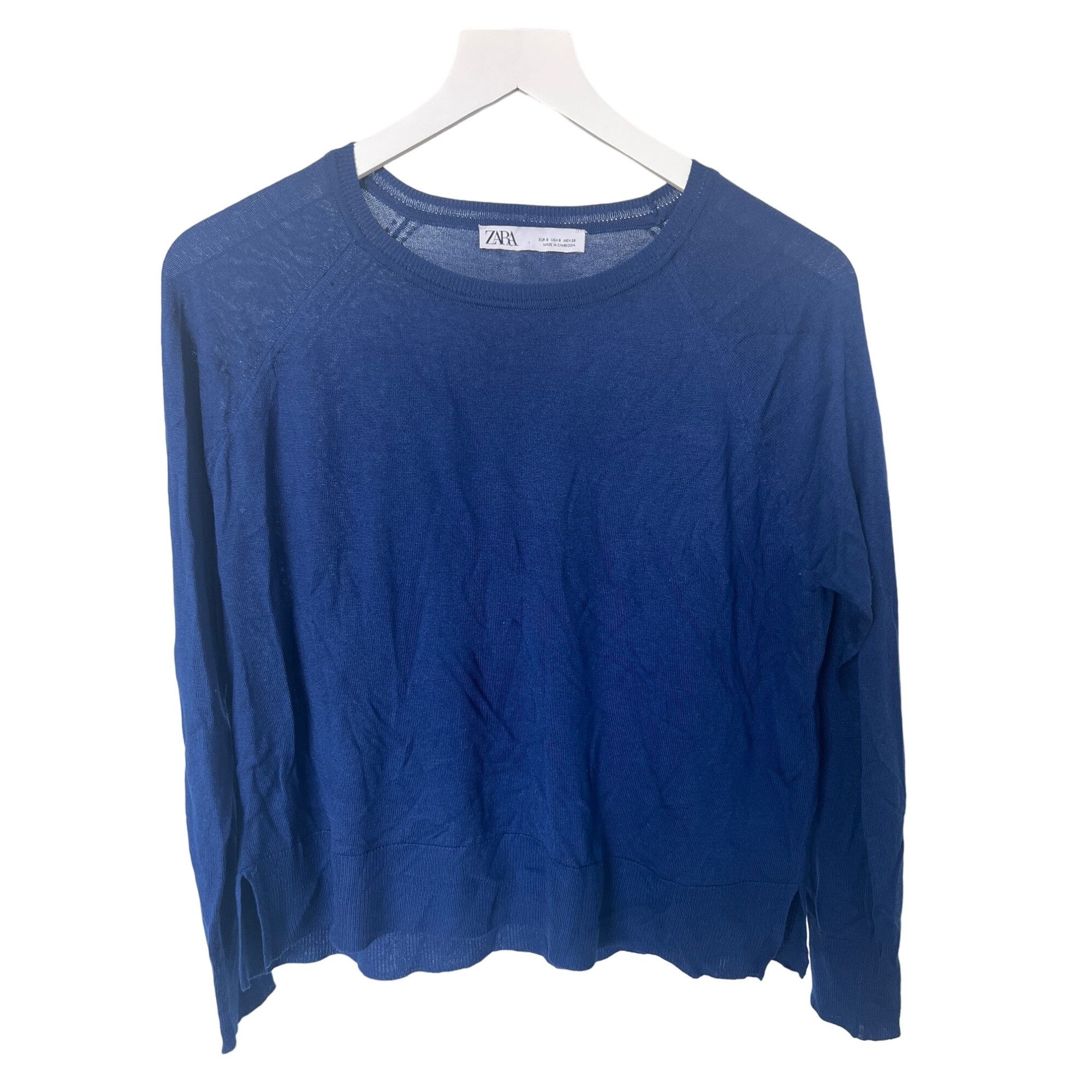 Zara Zara Knit Midnight Blue Lightweight Sweater Size S / US 4 / IT 40 - 2 Thumbnail