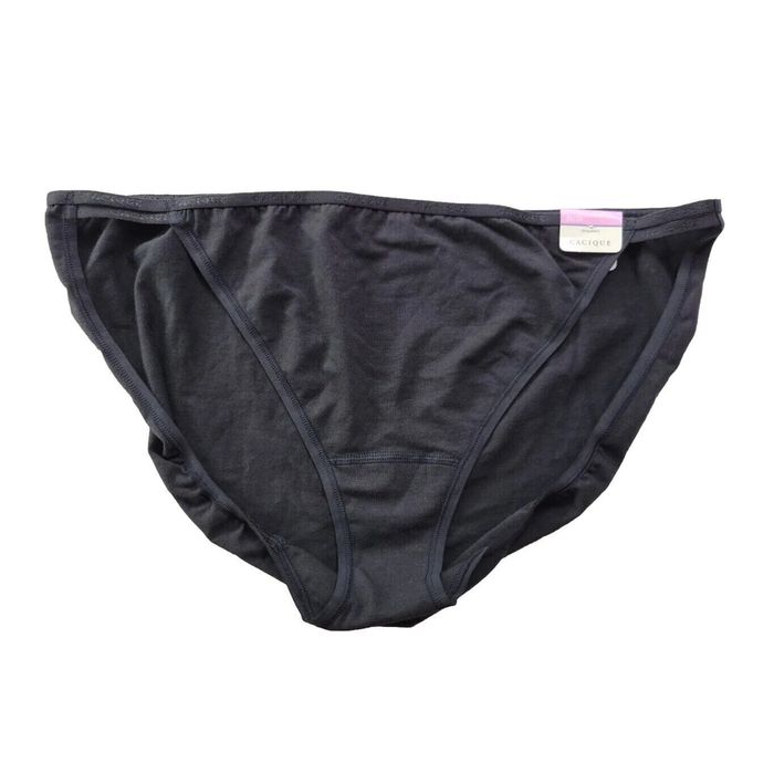 Blend NEW Cacique Women 22/24 Black Underwear String Bikini Panty