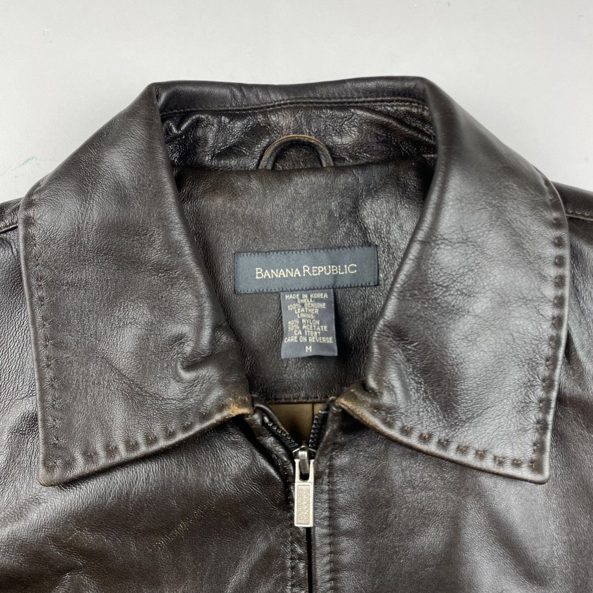 Banana Republic VTG 90’s BANANA REPUBLIC MENS TAN SOFT LEATHER JACKET SIZE M Size US M / EU 48-50 / 2 - 6 Thumbnail