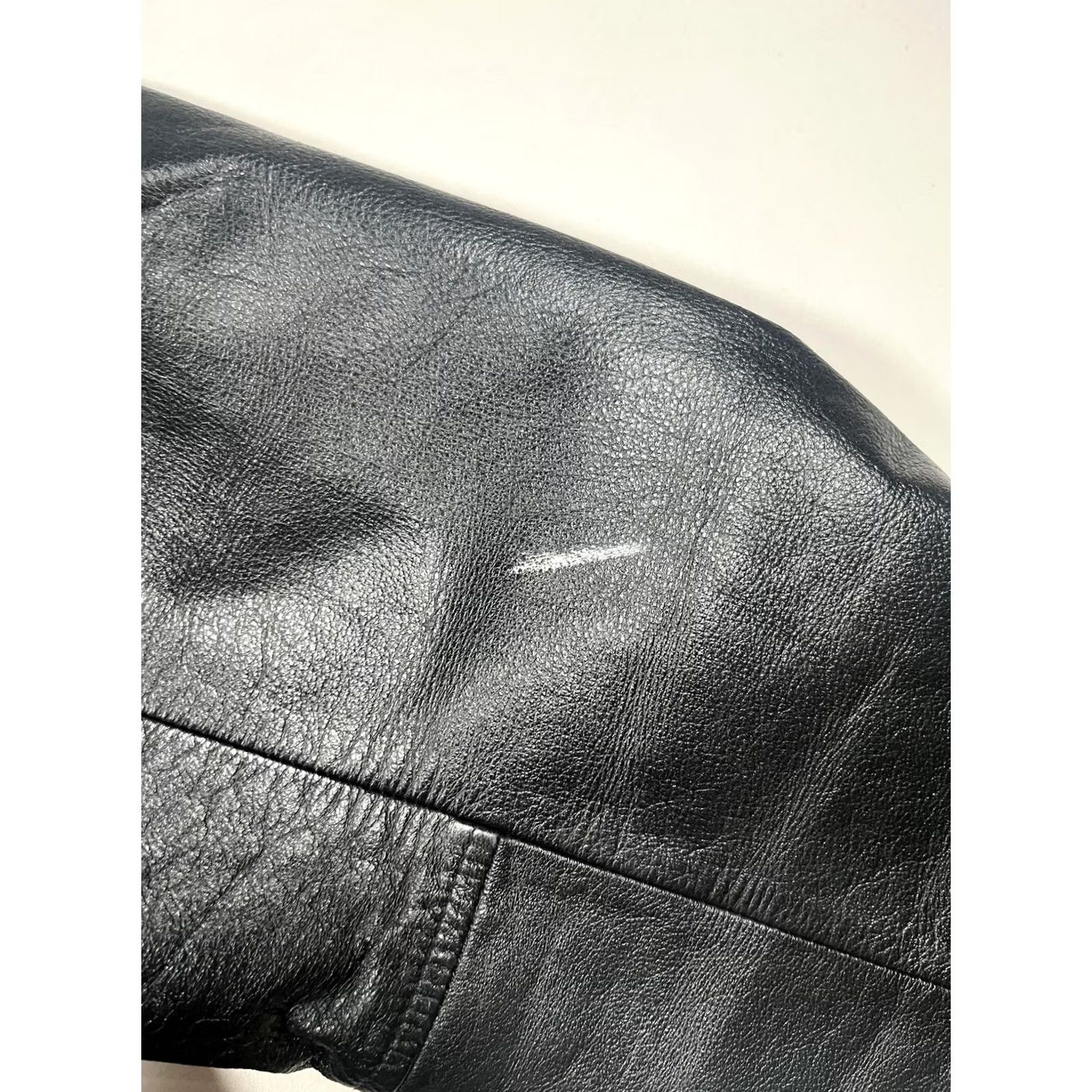 Vintage VINTAGE M. Julian Coat Mens Large Black Leather Quilted Lined Single Breasted Overcoat Size US L / EU 52-54 / 3 - 6 Thumbnail