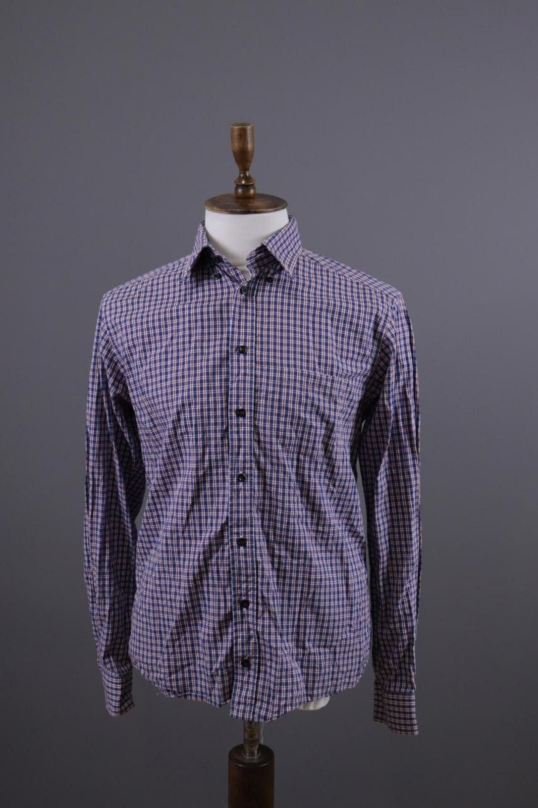 Eton Eton Slim Blue Check Luxury Button Down Shirt Size 41 / 16 Size US M / EU 48-50 / 2 - 1 Thumbnail