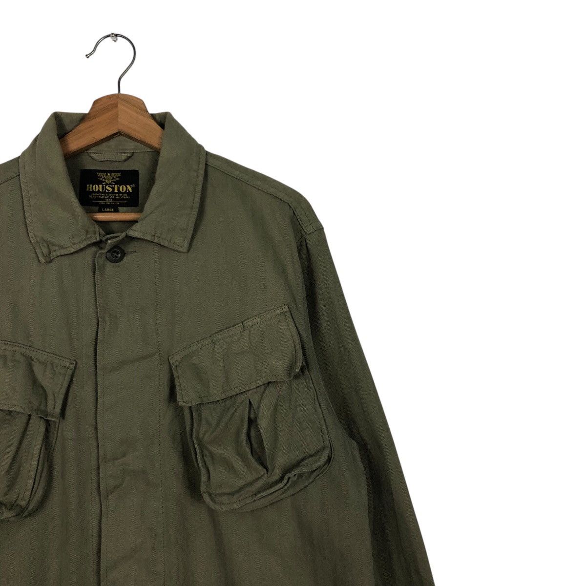 Other 📌Vintage Chore Worker Military Jacket Houston Multi Pockets Size US L / EU 52-54 / 3 - 7 Thumbnail