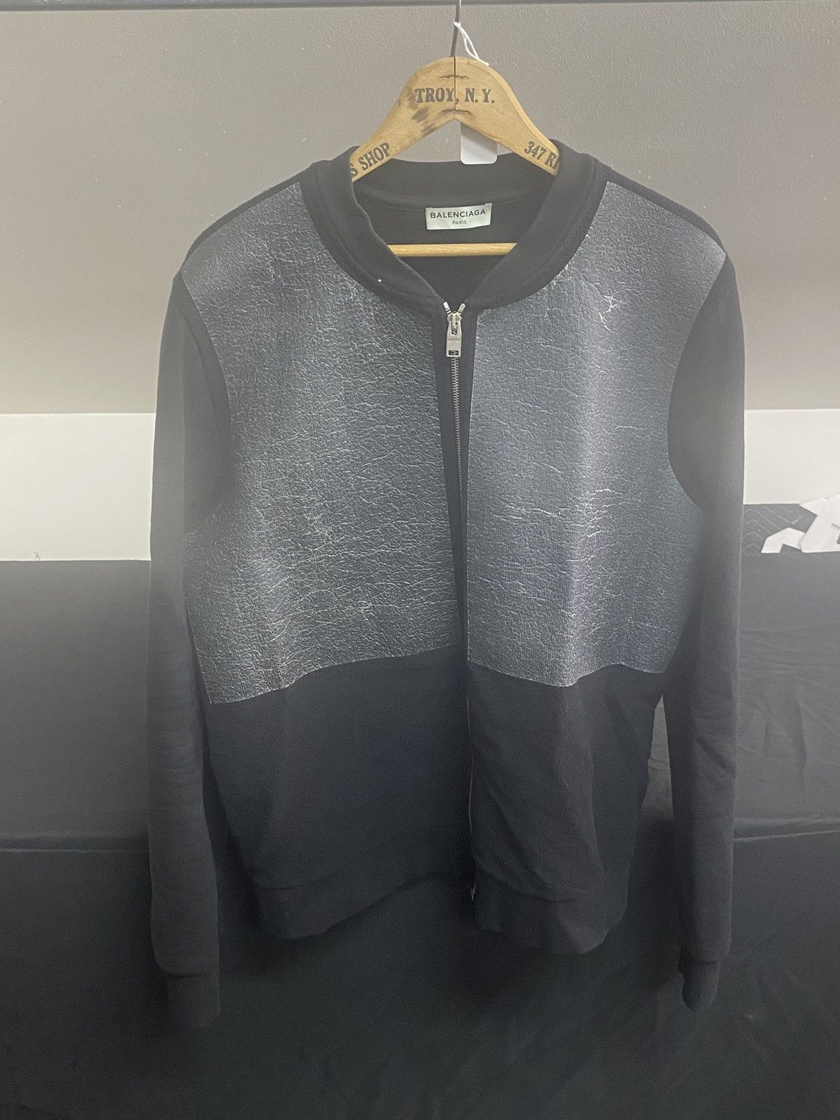 Balenciaga SS2014 Balenciaga Black and Grey Bomber Jacket Size Large Size US L / EU 52-54 / 3 - 1 Thumbnail
