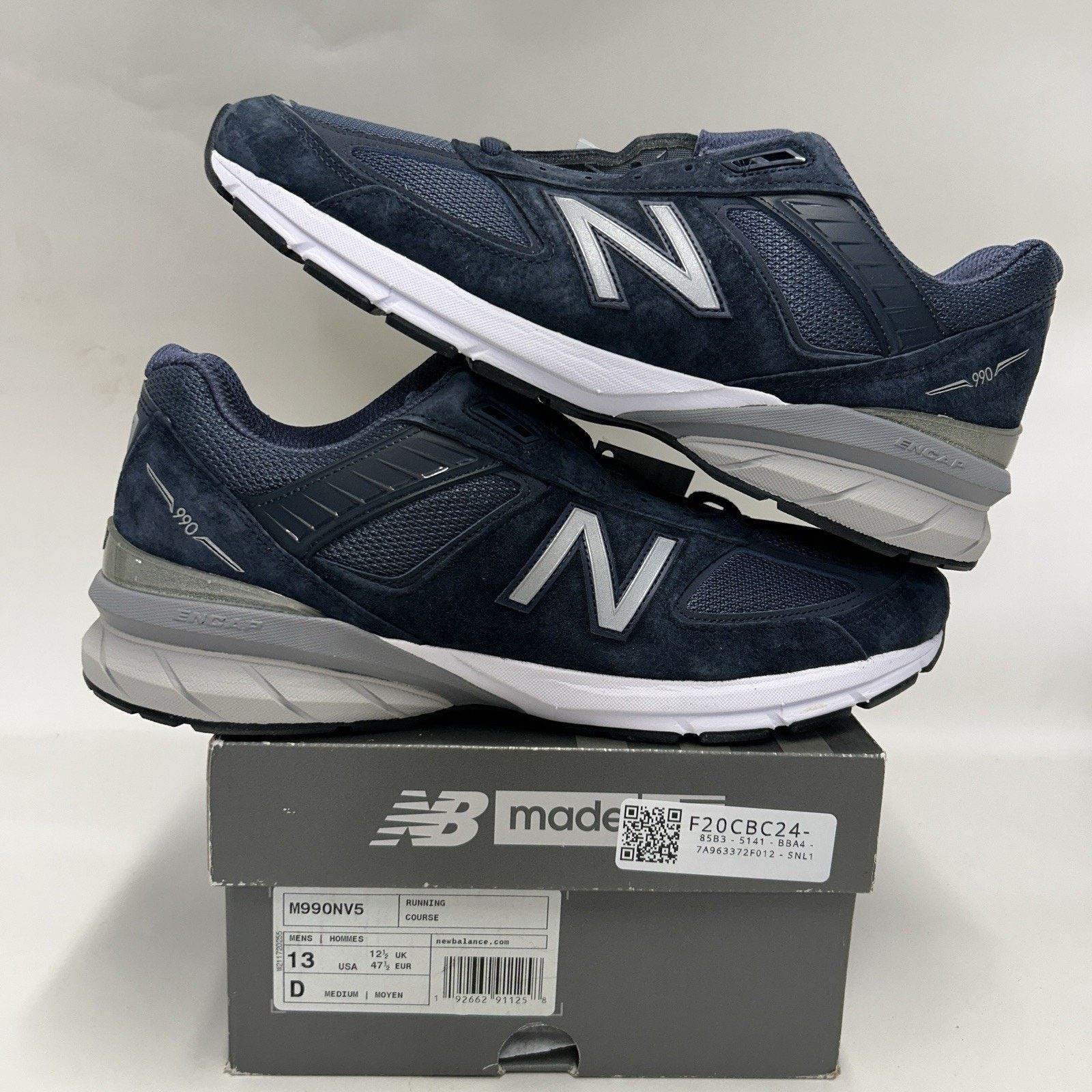 New Balance New Balance 990v5 Sneakers “Navy/Silver” M990NV5 Size US 13 / EU 46 - 1 Thumbnail