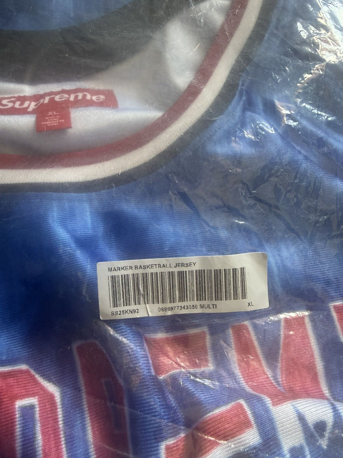 Supreme SUPREME MARKER BASKETBALL JERSEY MULTICOLOR SIZE XL Size US XL / EU 56 / 4 - 4 Thumbnail
