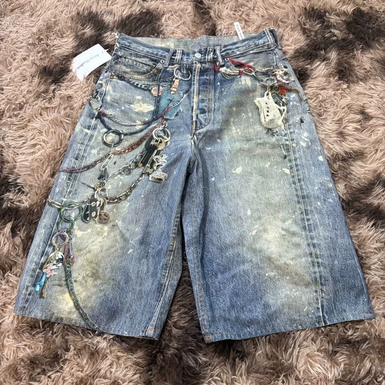 Acne Studios Acne Studios 3D Print Chain Cropped Jeans Size US 32 / EU 48 - 1 Thumbnail