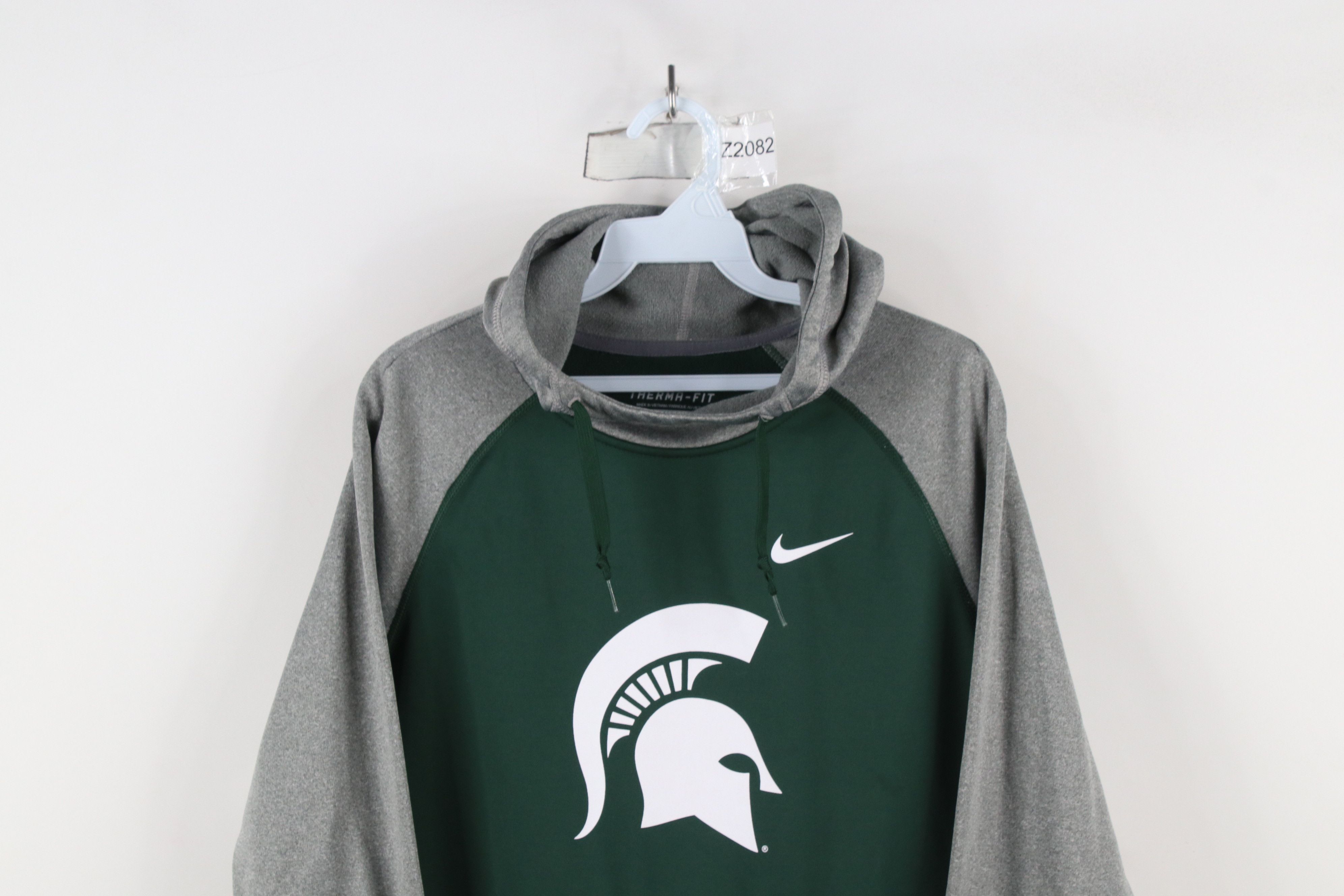 Nike × Vintage Nike Therma Fit State University Hoodie Sweatshirt Green Size M / US 6-8 / IT 42-44 - 2 Thumbnail