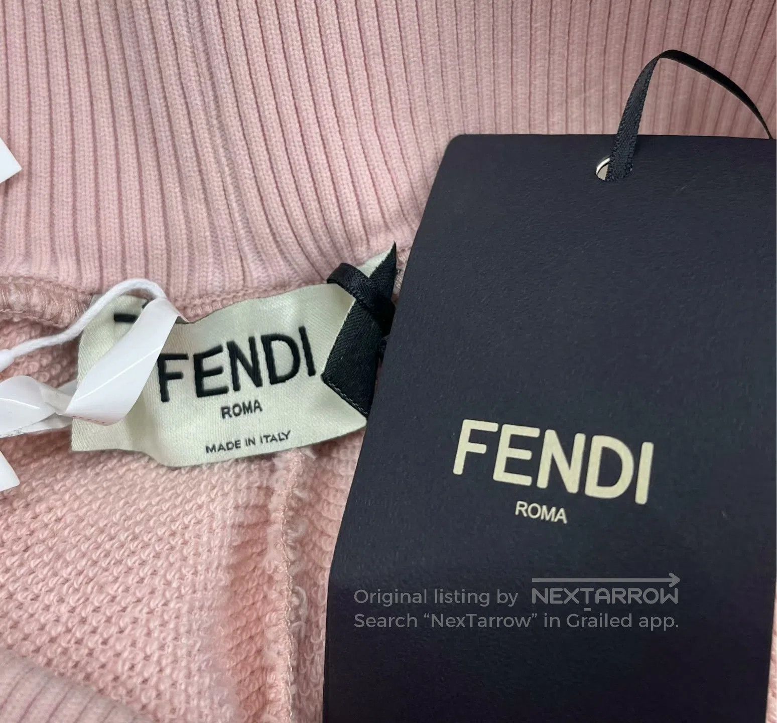 Fendi FENDI Pink Side Vintage Floral Logo Sport Trousers| Size US 40 / EU 56 - 3 Thumbnail