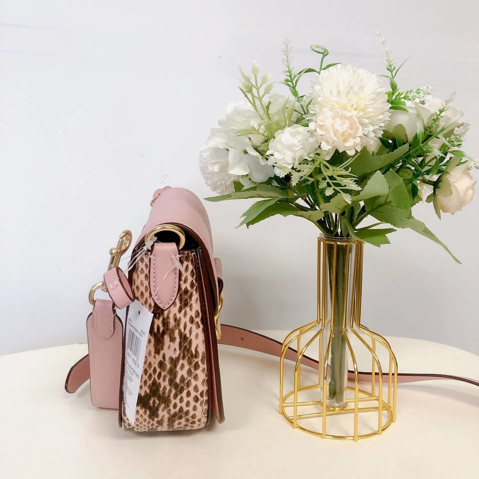 Coach Coach CF410 Morgan Saddle Bag In Signature Canvas In Pink Size ONE SIZE - 5 Thumbnail