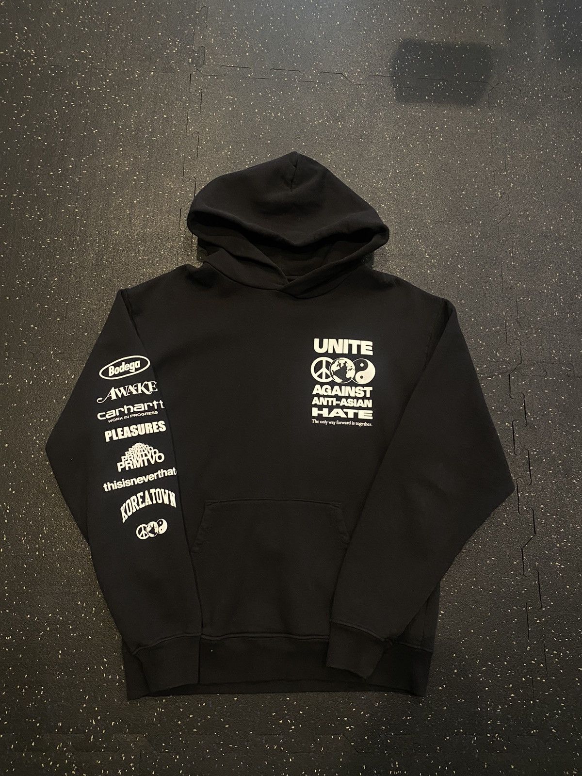 image of Bodega X Uaaah Hoodie in Black, Men's (Size Medium)