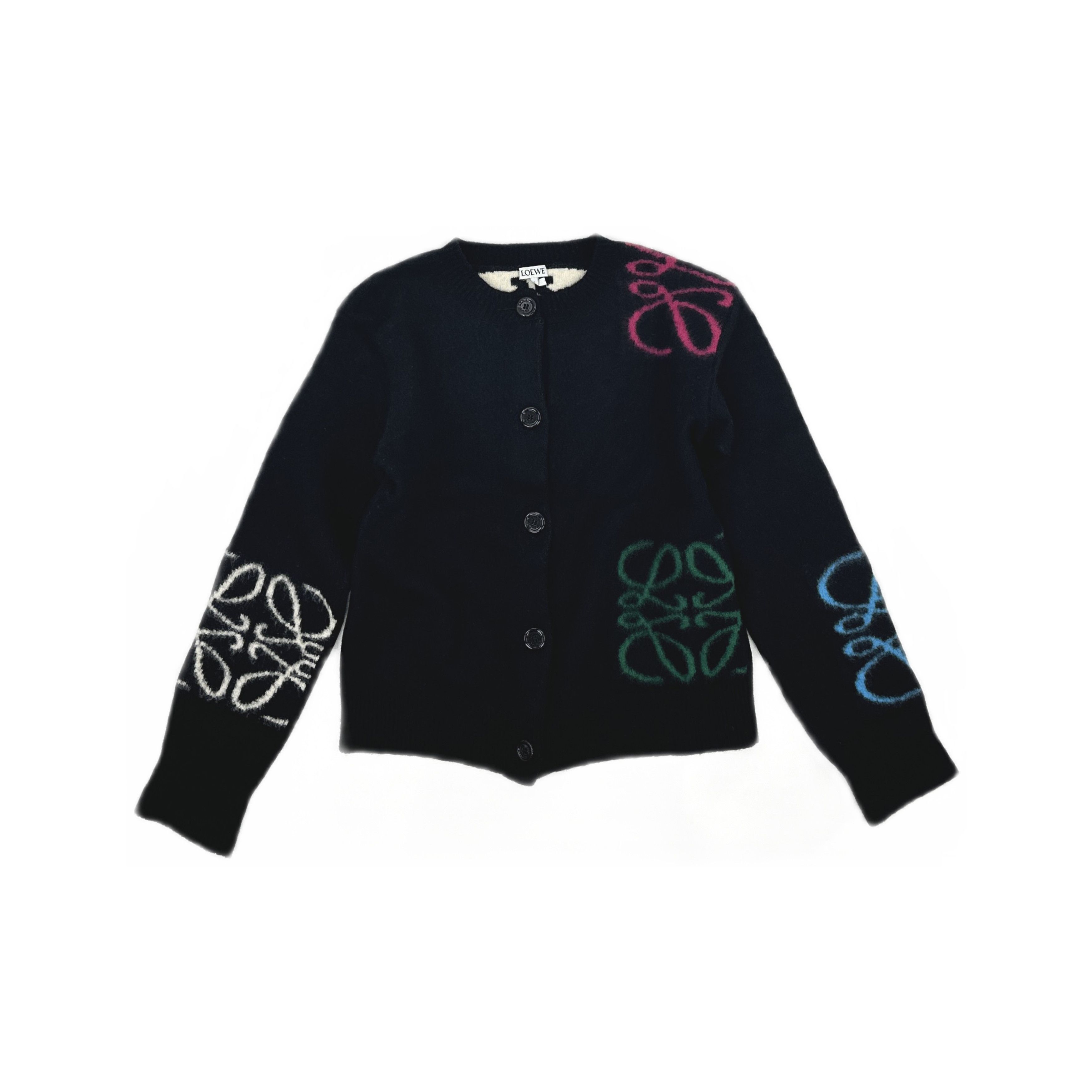 Loewe Loewe Anagram Intarsia Cardigan Size M Size M / US 6-8 / IT 42-44 - 1 Thumbnail