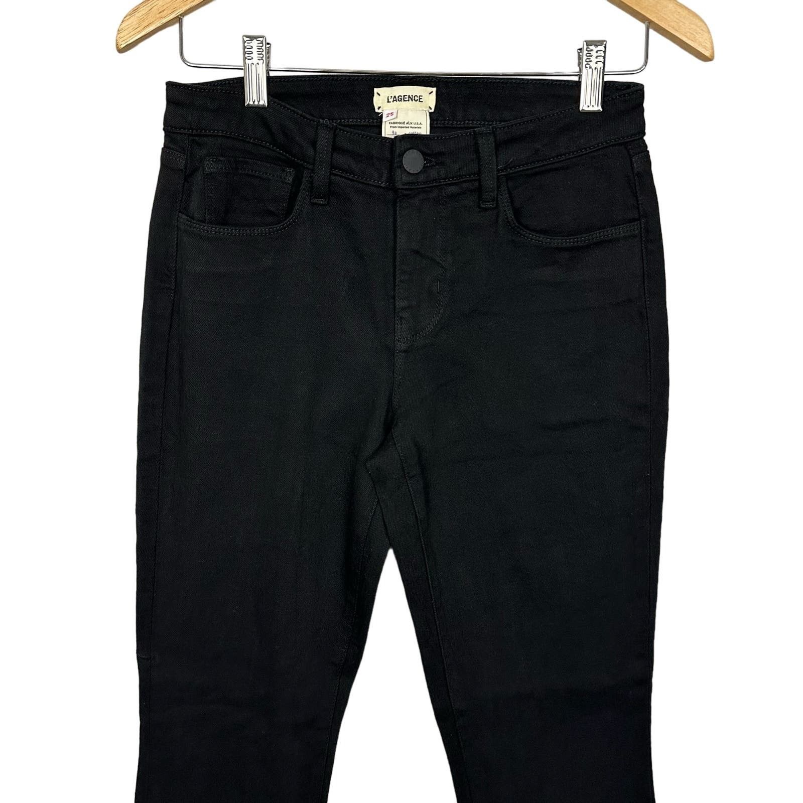 L'AGENCE NWT L’AGENCE Black Cotton Blend Skinny Mid Rise Jeans 25 Size 27" / US 4 / IT 40 - 5 Thumbnail