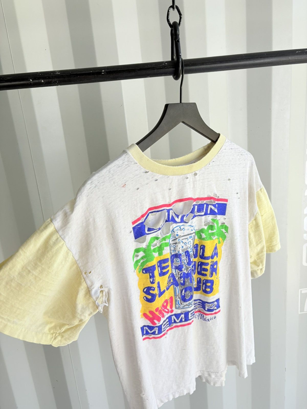 Vintage Thrashed Cancun Tequila Slammer Club Shirt Thin ERD Grunge Size US XL / EU 56 / 4 - 2 Thumbnail