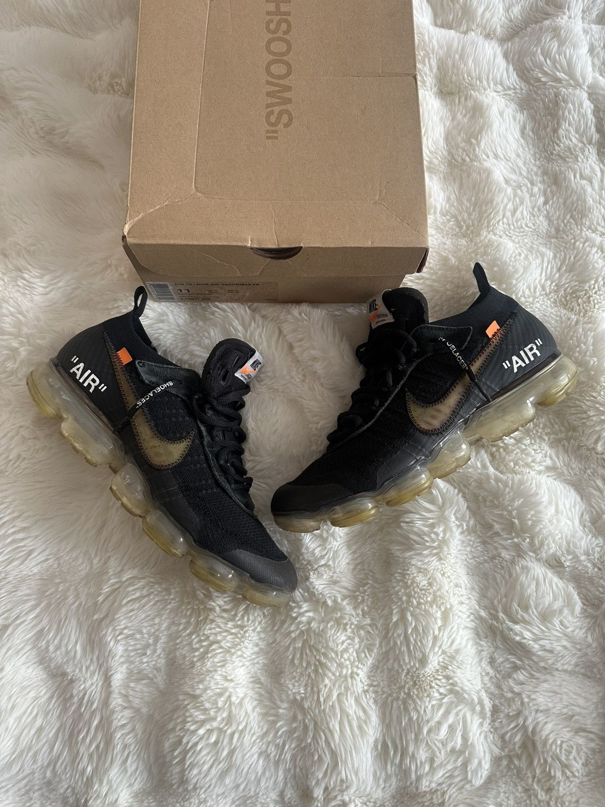 Nike × Off-White Nike Air VaporMax Off-White Black (2018) Size US 11 / EU 44 - 1 Thumbnail