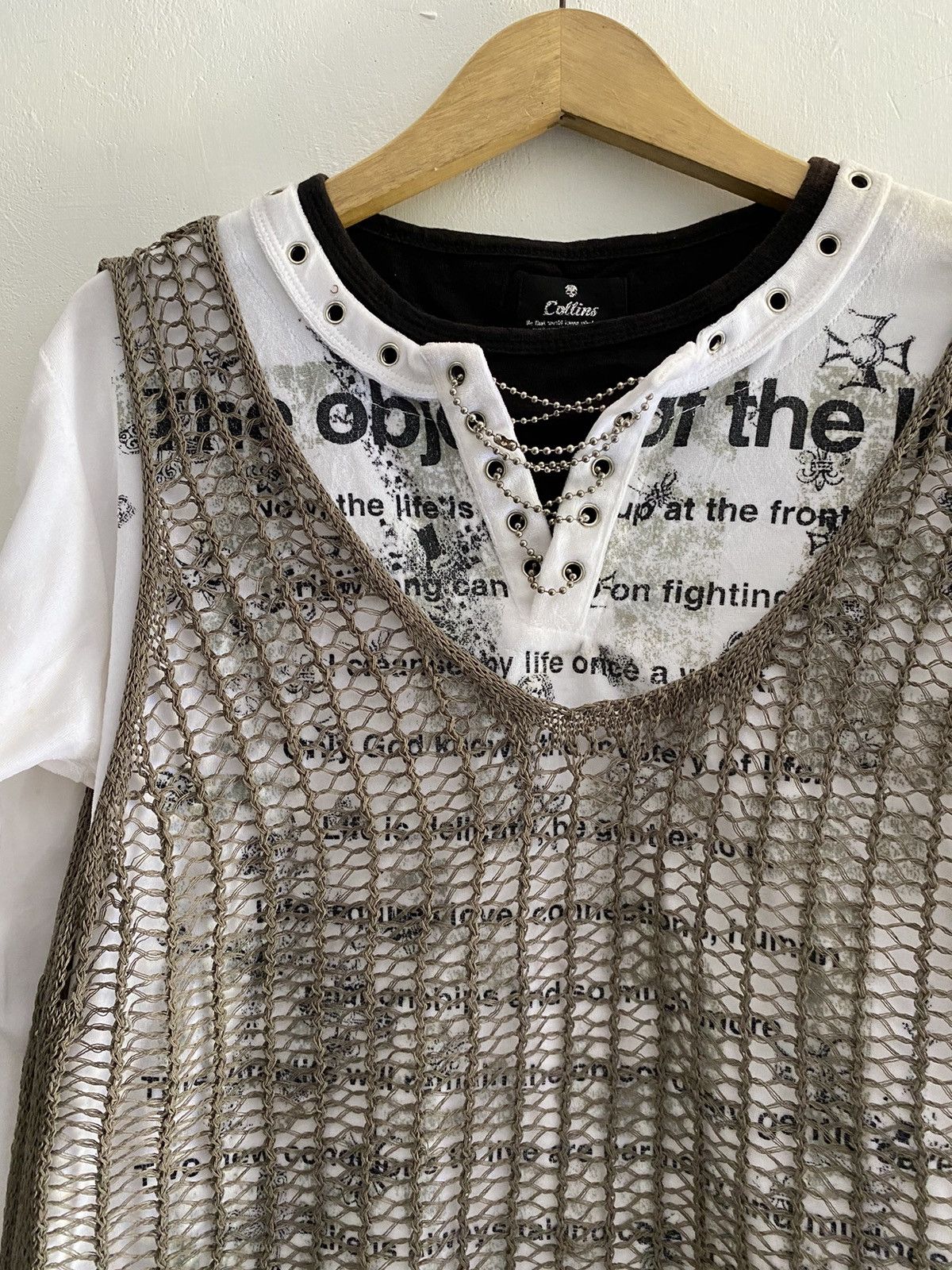 Hysteric Glamour × If Six Was Nine × Japanese Brand Japanese fishnet knit vest cdg style Size US M / EU 48-50 / 2 - 7 Thumbnail