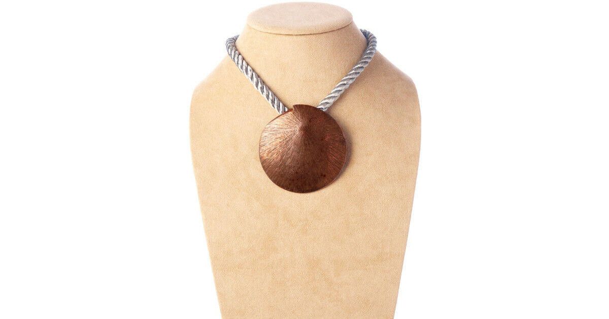 Designer New Authentic Theodora & Callum Copper Sand Dollar Necklace Size ONE SIZE - 2 Thumbnail