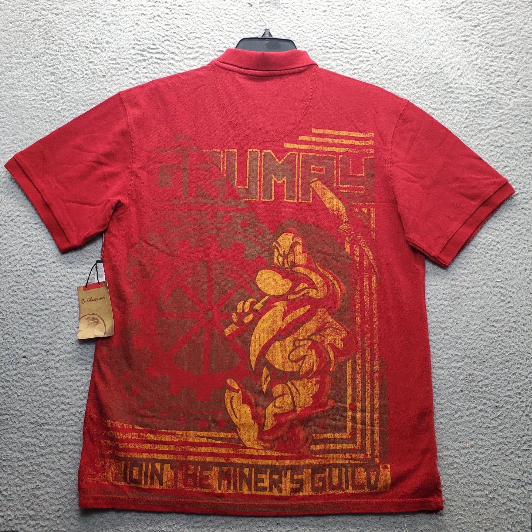 Disney Disney Polo Shirt Mens L Red Grumpy's Miners Guild Classic Fit Short Sleeve Size US L / EU 52-54 / 3 - 2 Thumbnail